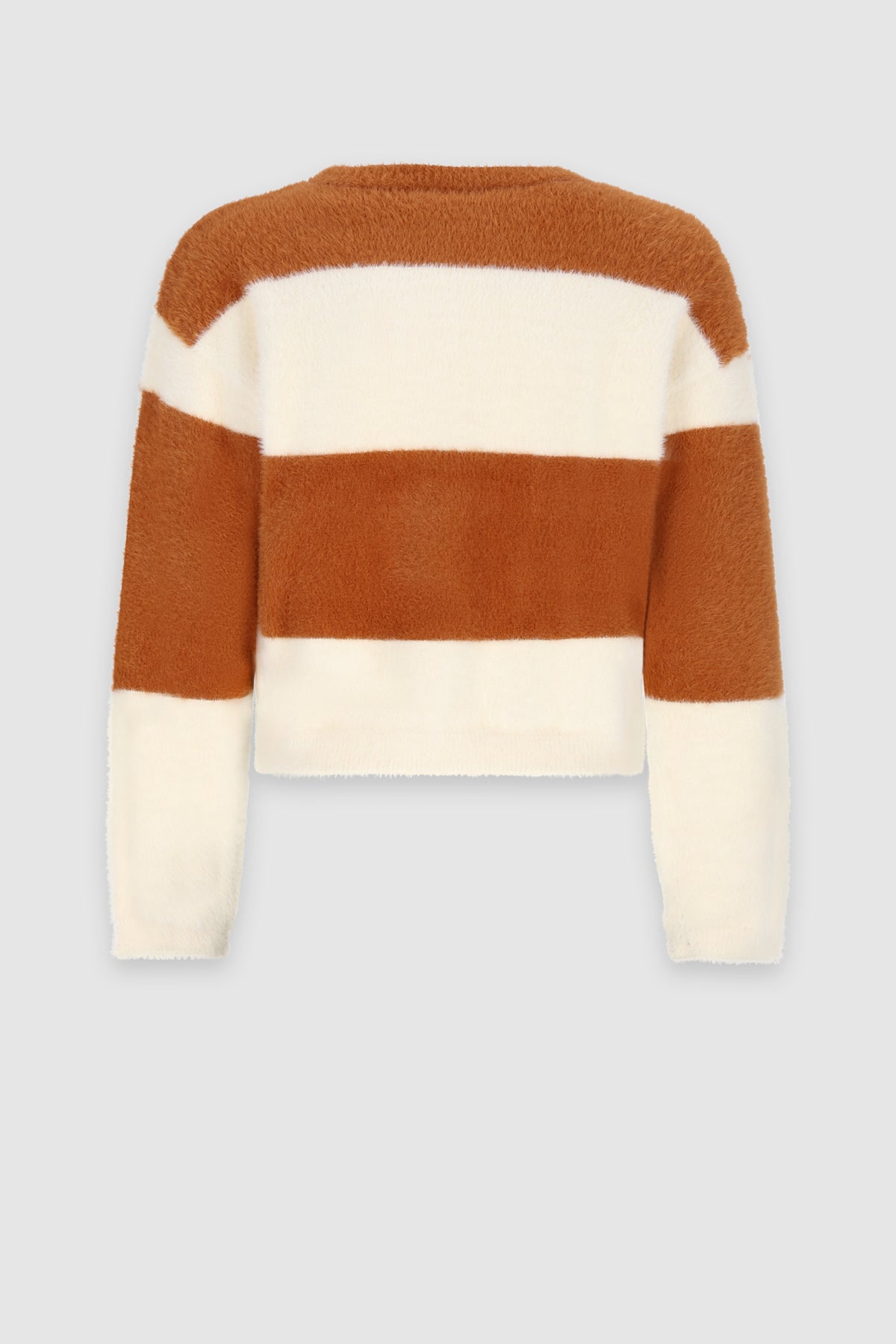 NoBell' Kate Colorblock Gebreide Sweater Bruin