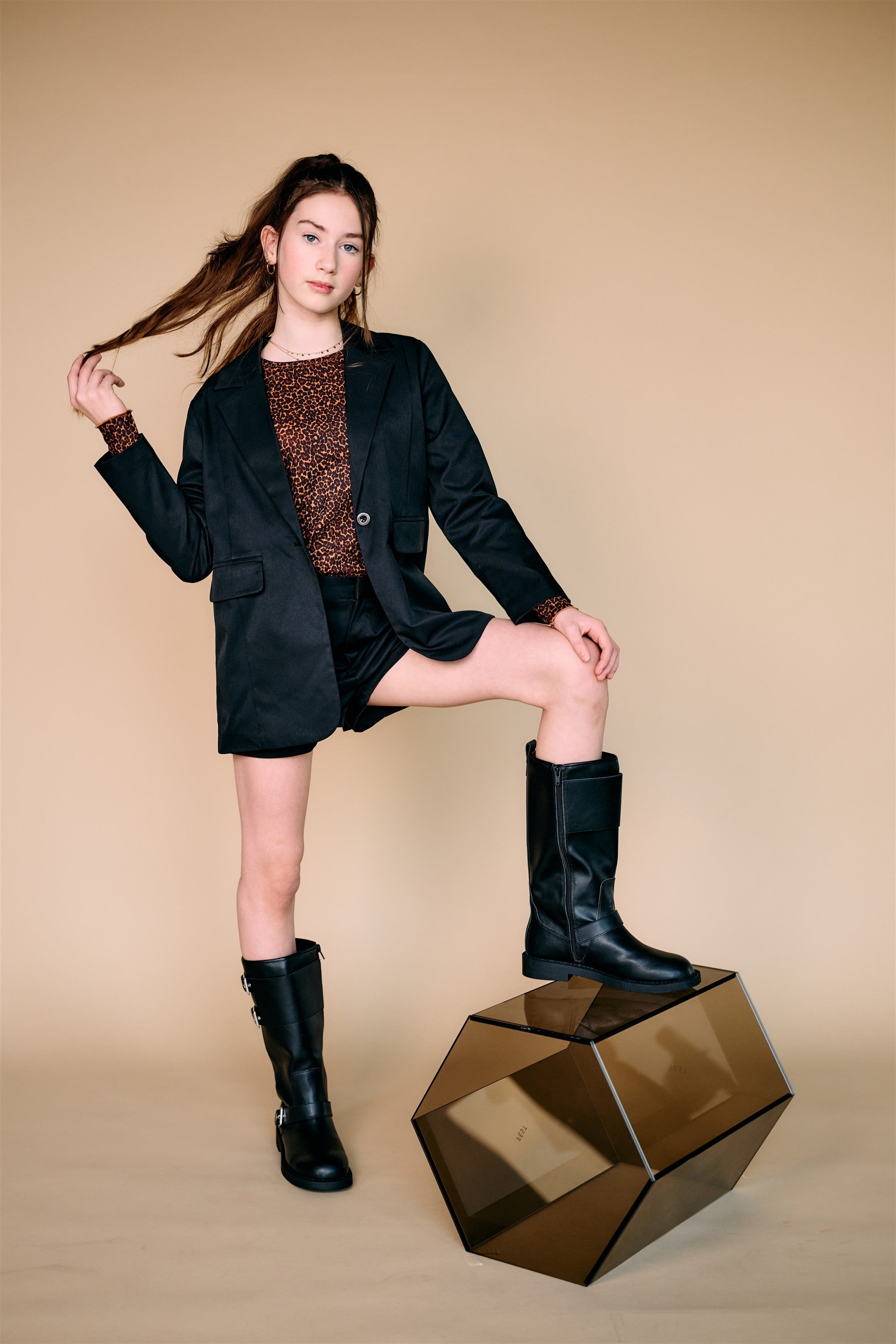 NoBell' Kaya Leopard Geprinte Top Bruin