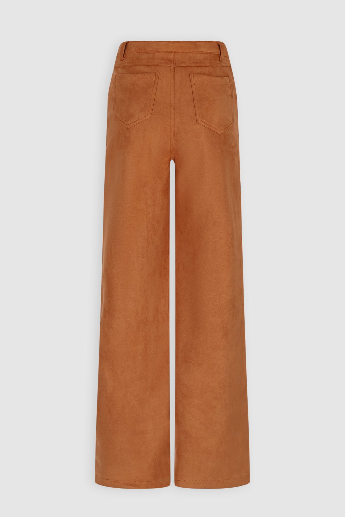 NoBell' Sage Suedine Wijde Broek Bruin