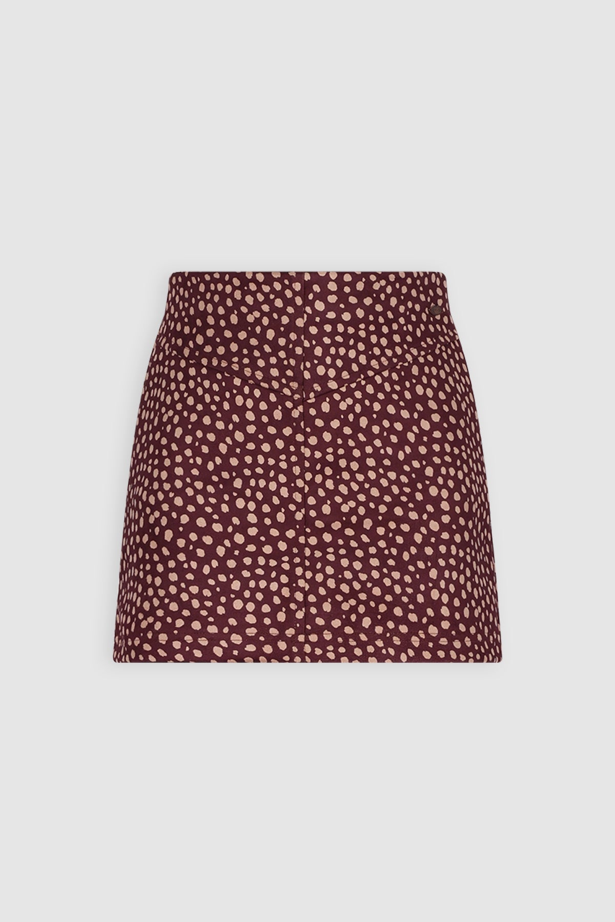 NoBell' Noï Geprinte Suedine Rok Bordeaux