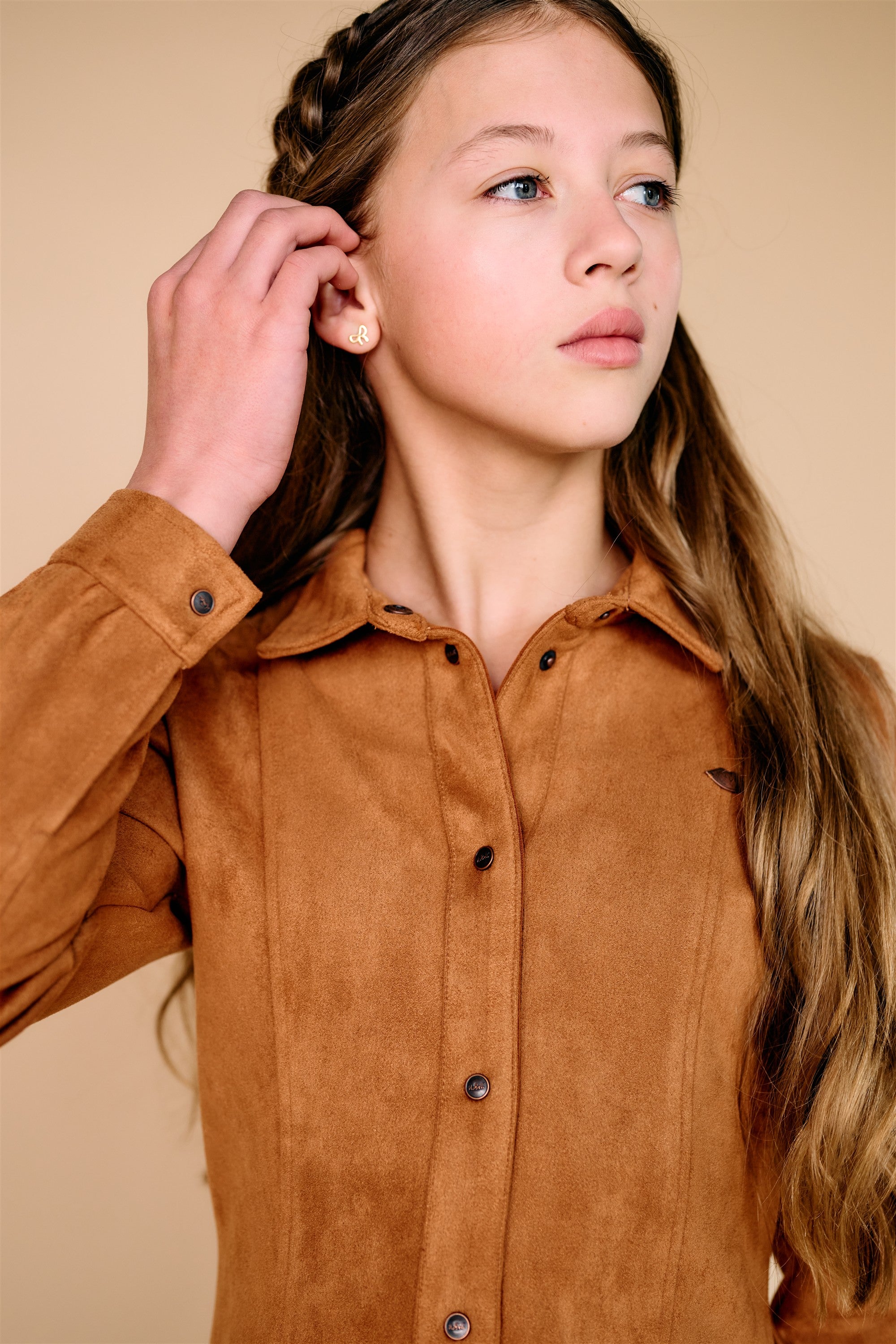 NoBell' Mikky Suedine Skater Jurk Bruin