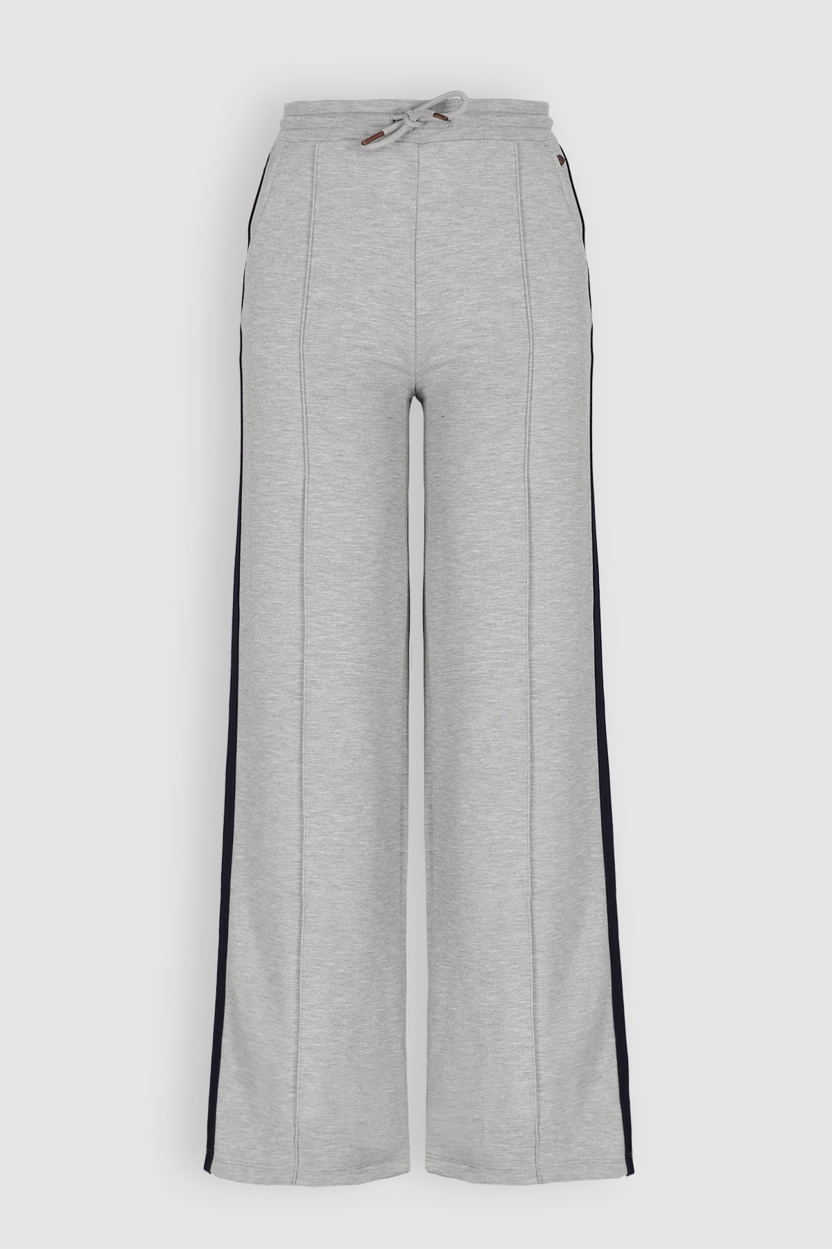 NoBell' Sylvie Travellers Interlock Wijde Broek Grijsmelange