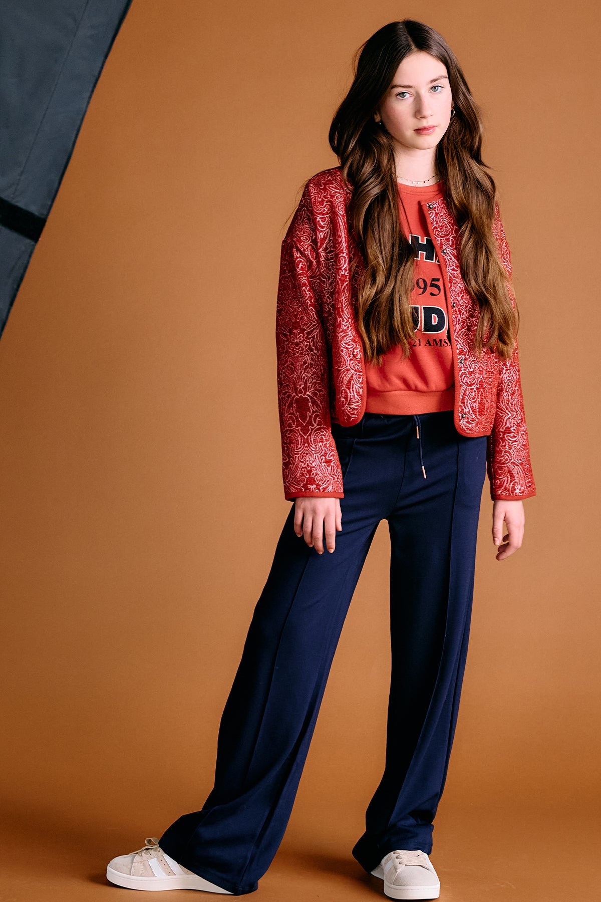 NoBell' Sylvia Travellers Interlock Wijde Broek Donkerblauw