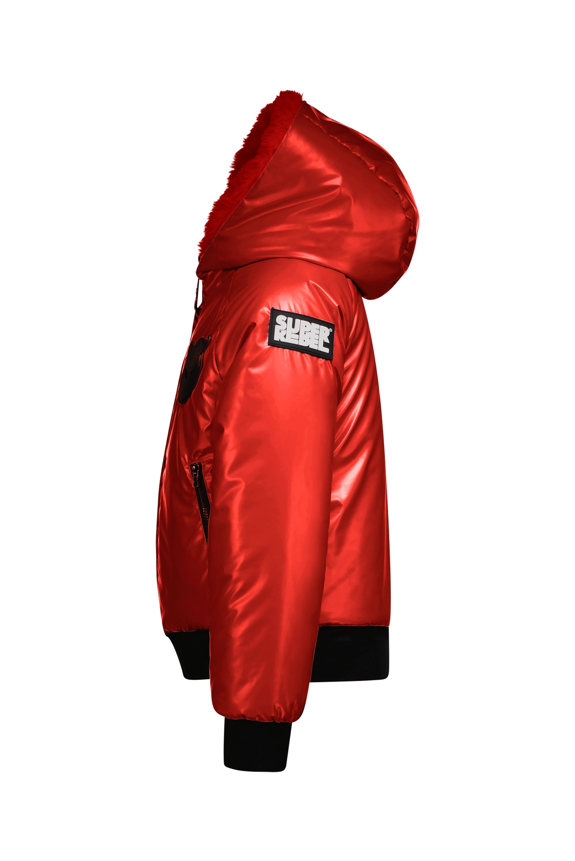 SuperRebel Polar Short Jacket Metallic Red