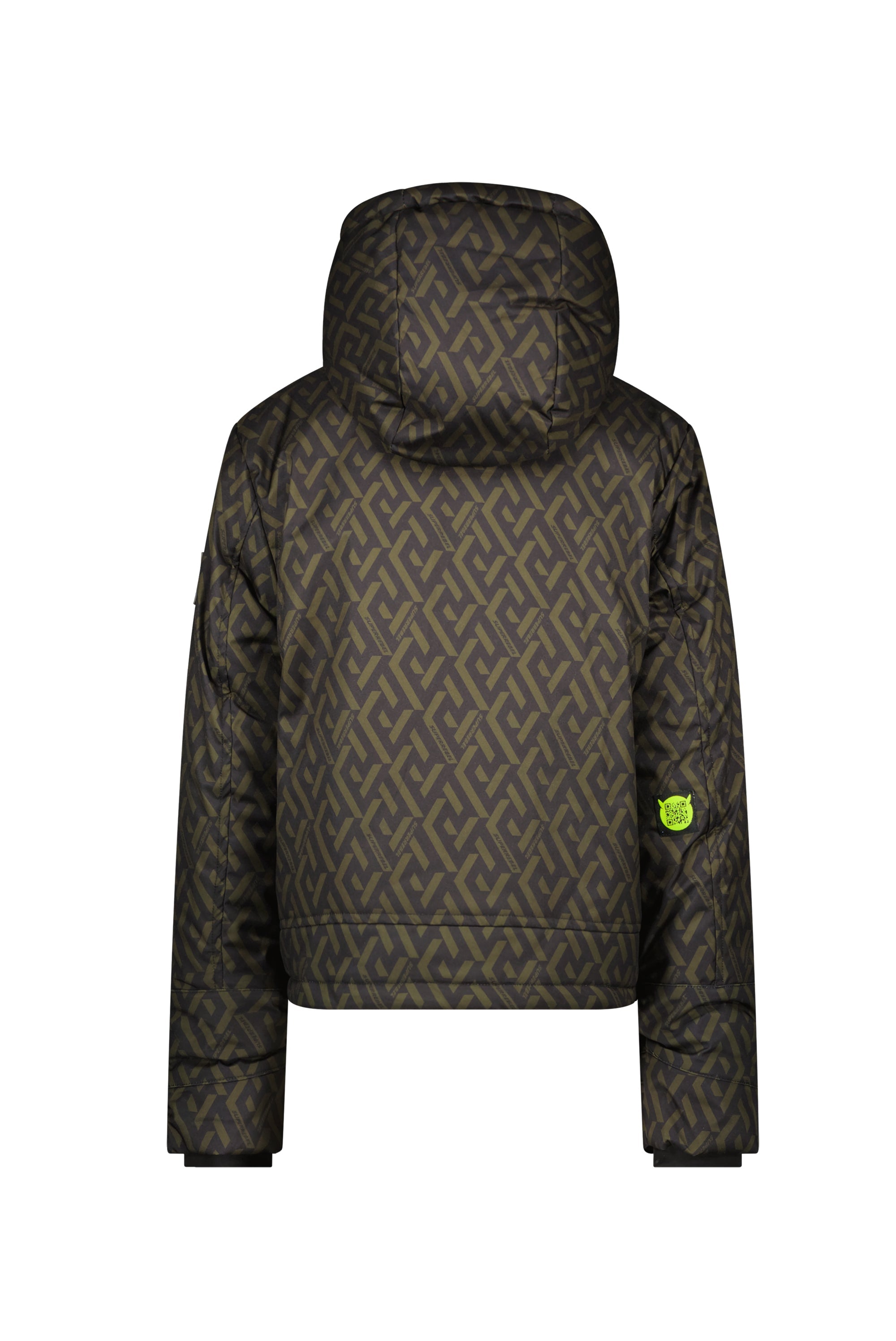 SuperRebel Chilly Ski Jacket Tekst Black/Army