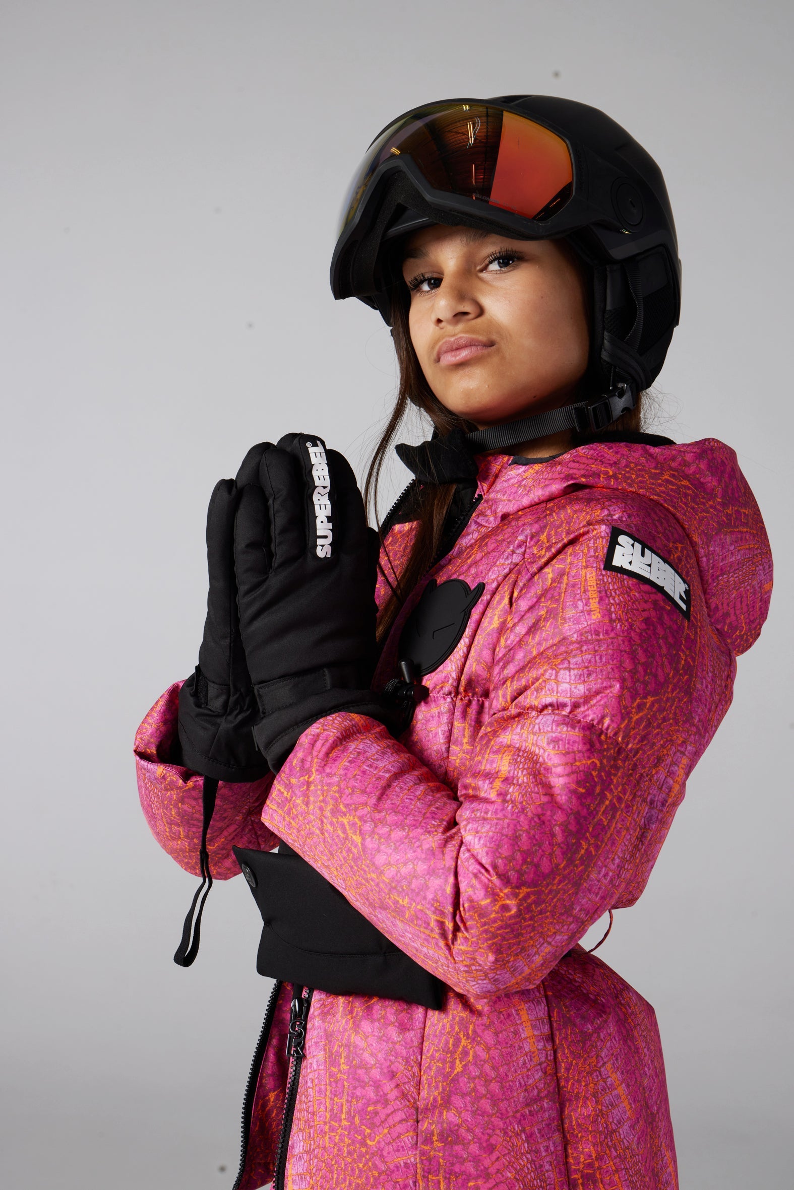 SuperRebel Puff Jacket Croco