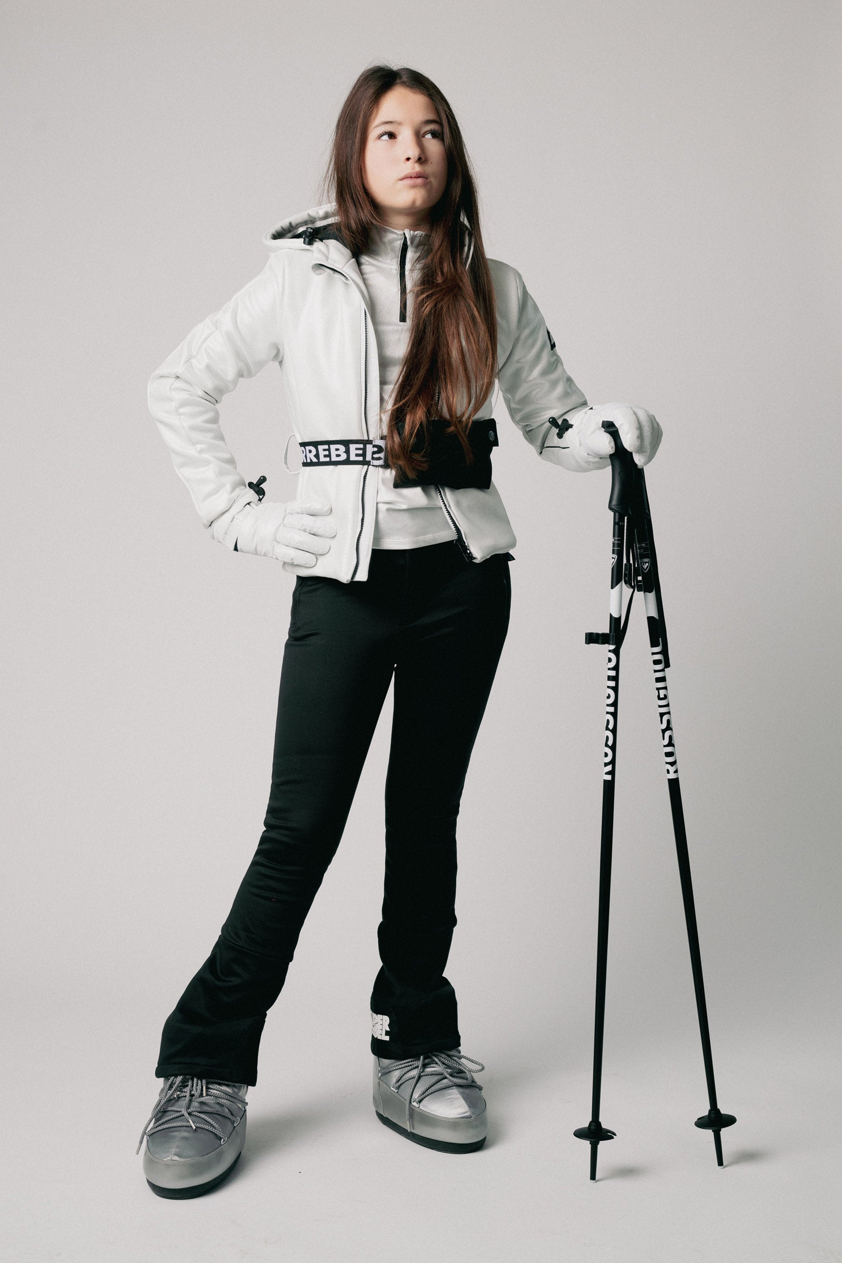 SuperRebel Spumy Girls Outdoor Softshell Jacket Silver