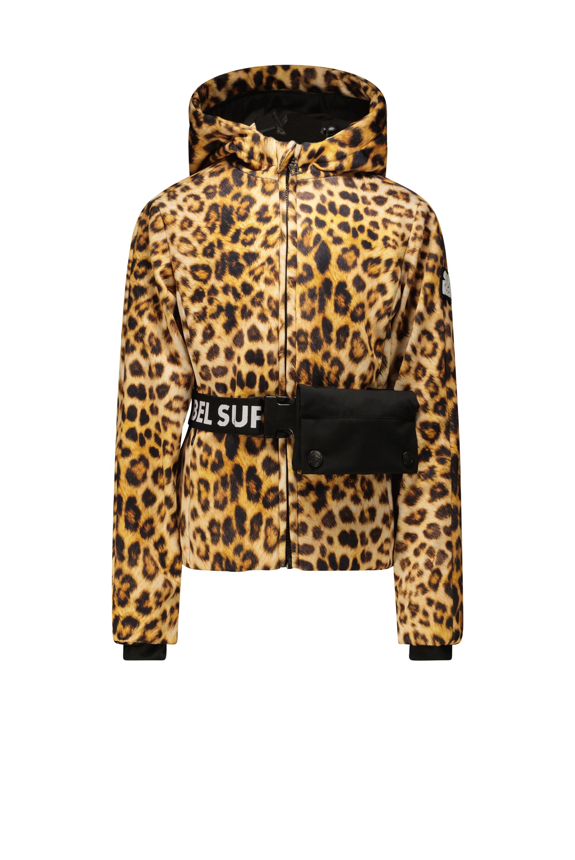 SuperRebel Spumy Girls Outdoor Softshell Jacket Leopard Aop