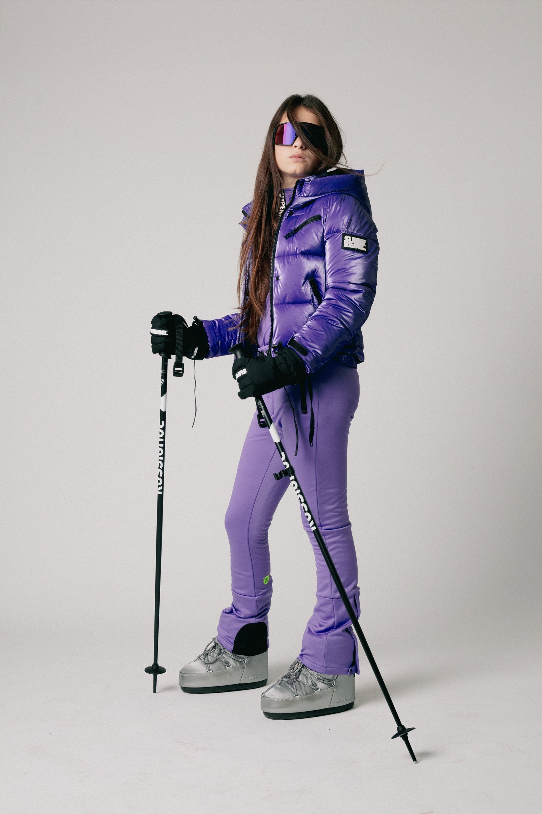 SuperRebel Spicy Girls Hooded Ski Jacket Purple
