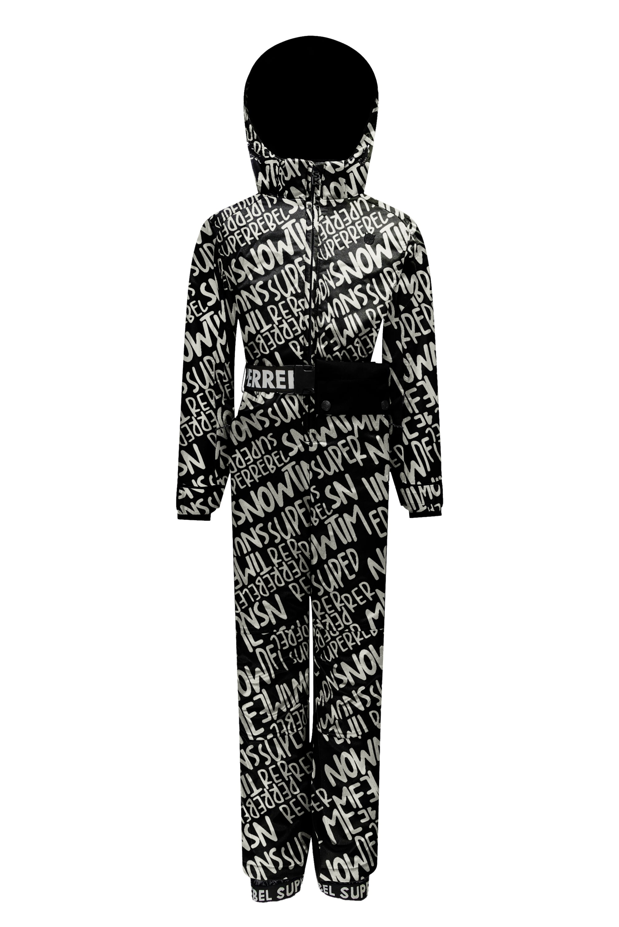 SuperRebel Suit Ski Suit Black Aop