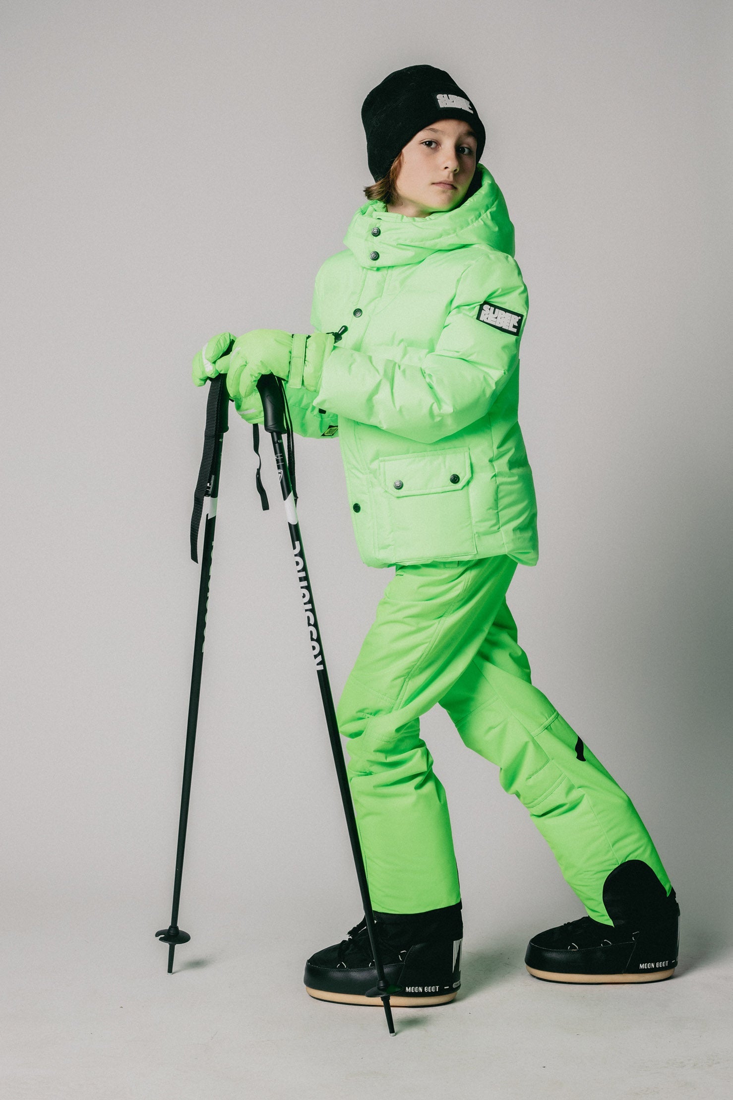 SuperRebel Colorado Boys Winter Jacket Fluo Green