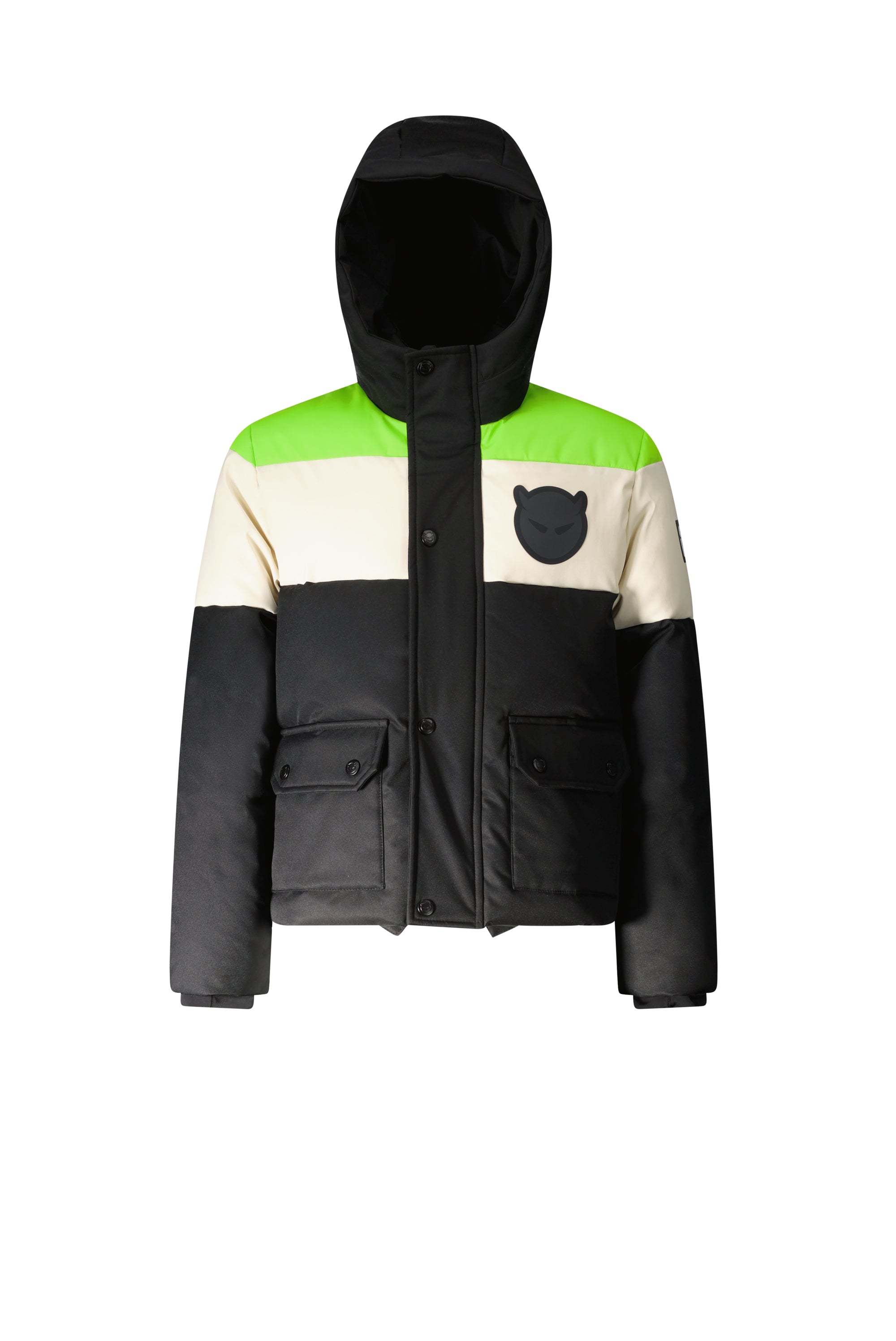 SuperRebel Bobb Boys Winter Jacket Colorblock Black