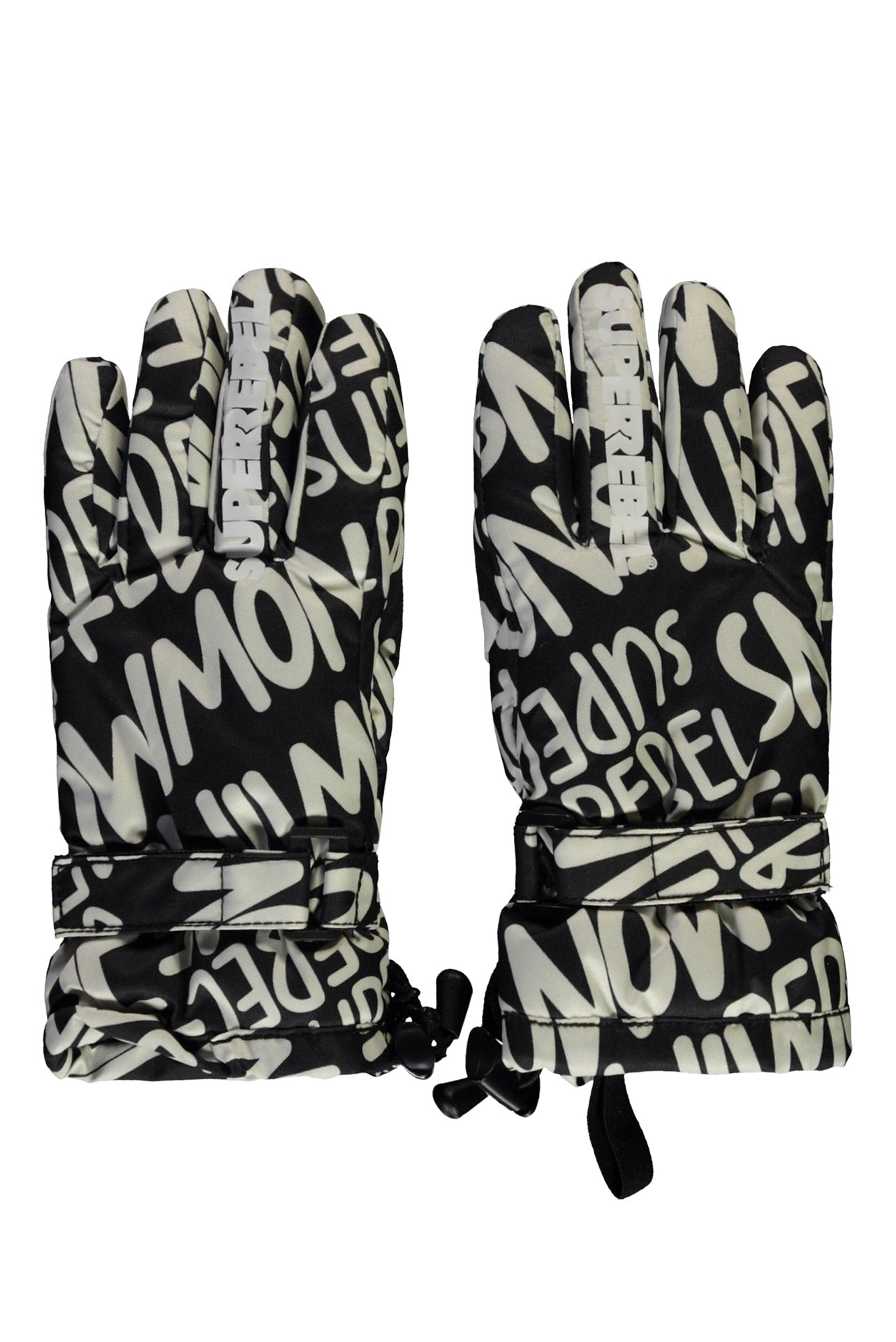 SuperRebel Nutz Ski Glove Black Aop