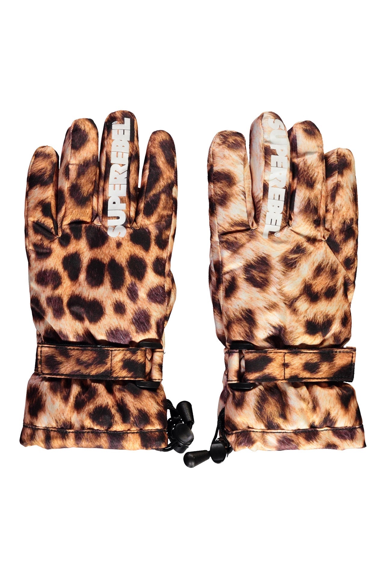 SuperRebel Nutz Ski Glove Leopard Aop