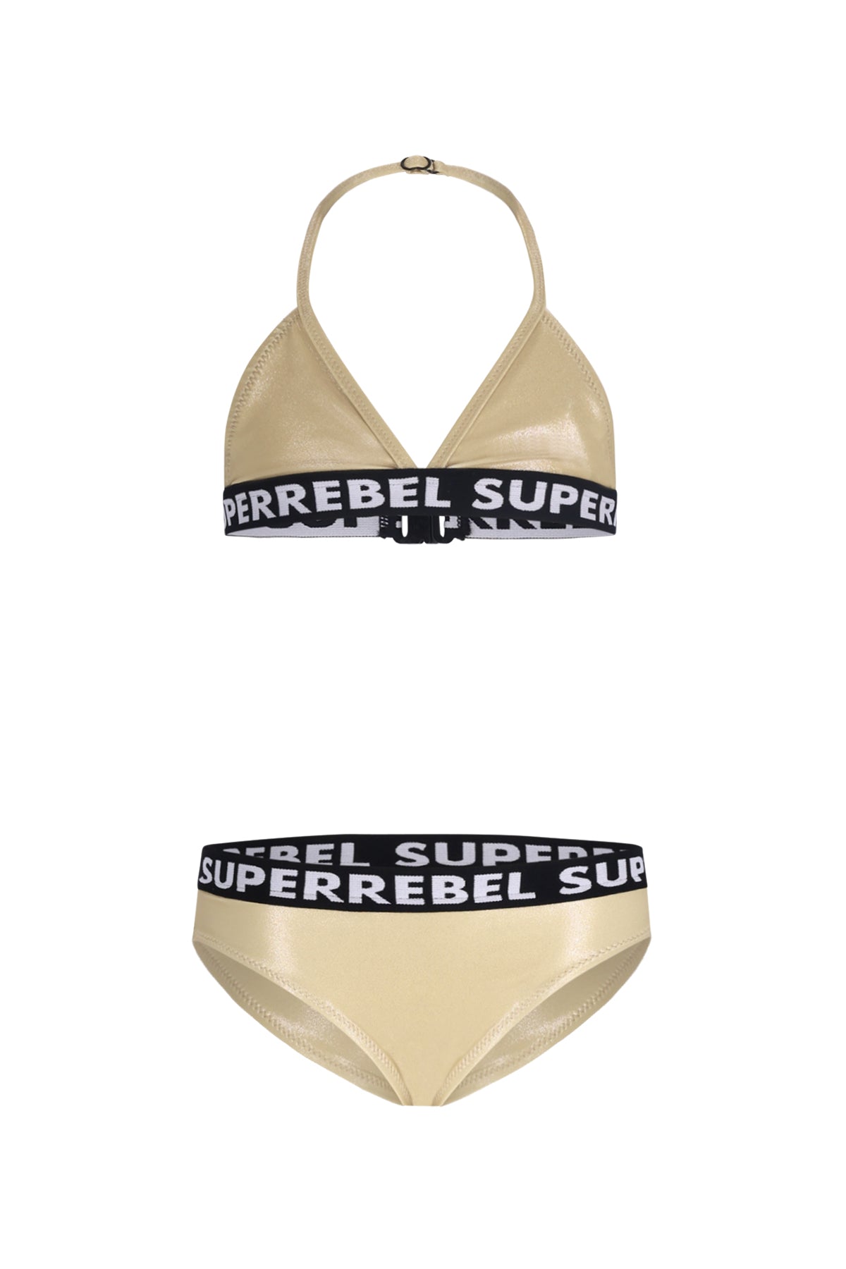 Isla Triangle Bikini Metallic Gold
