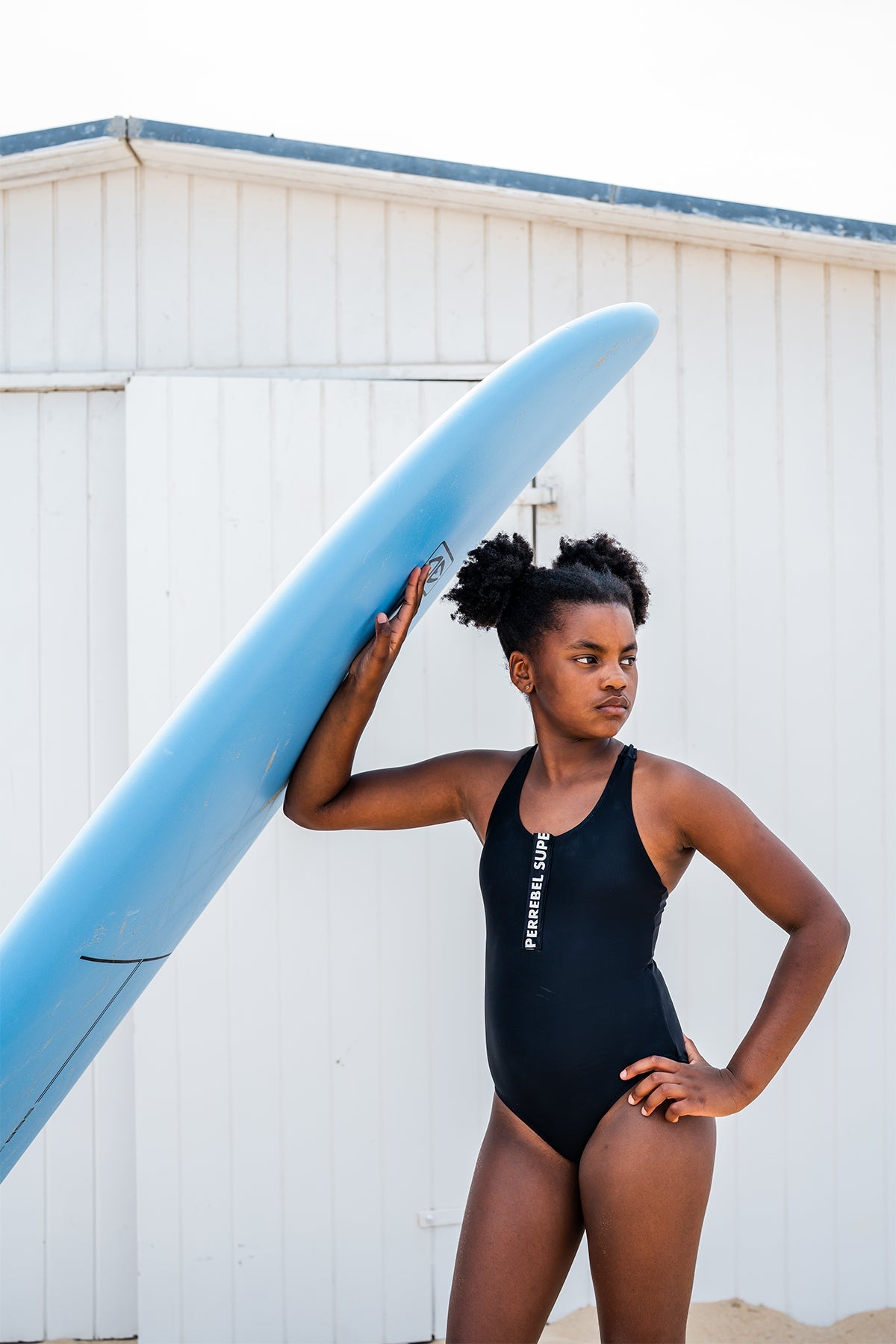 Paradise Bathingsuit with SuperRebel placket Black