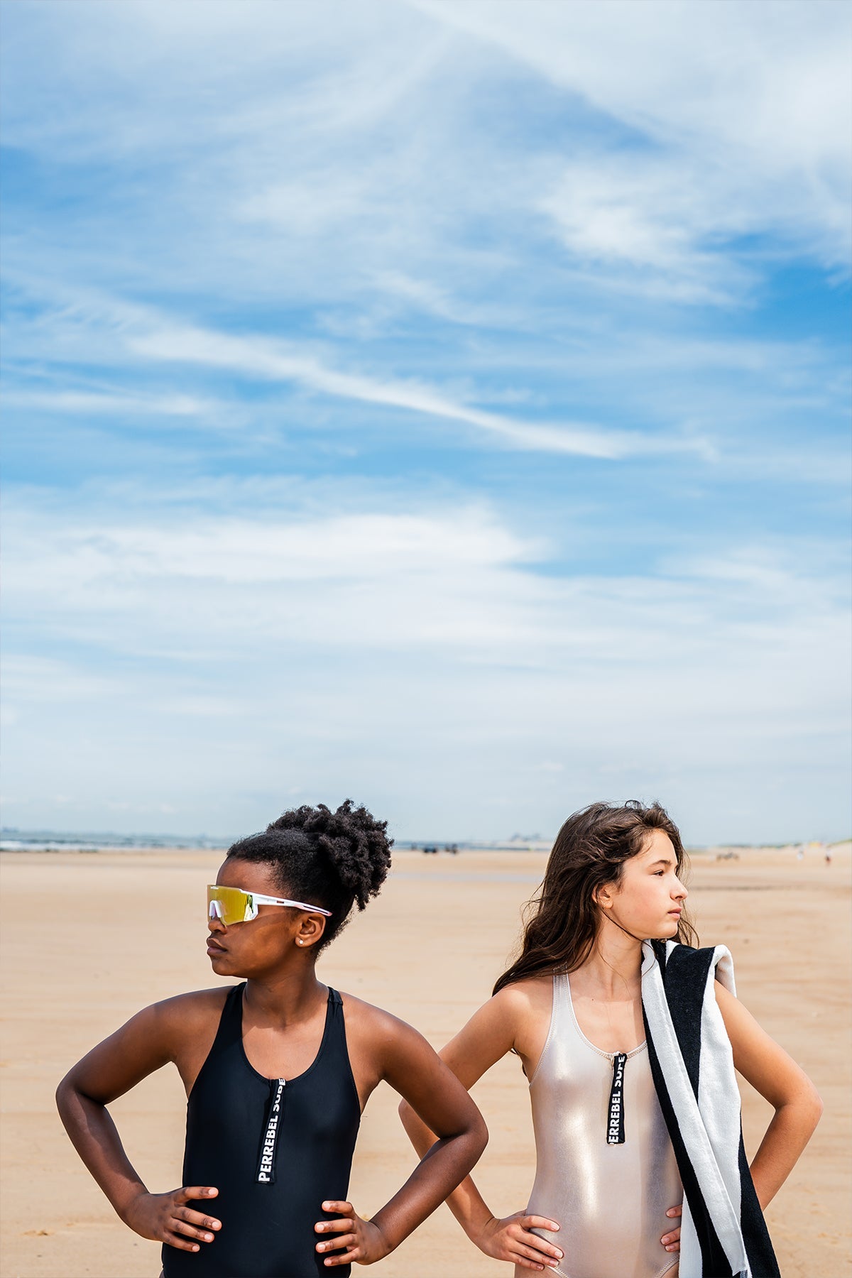 Paradise Bathingsuit with SuperRebel placket Black
