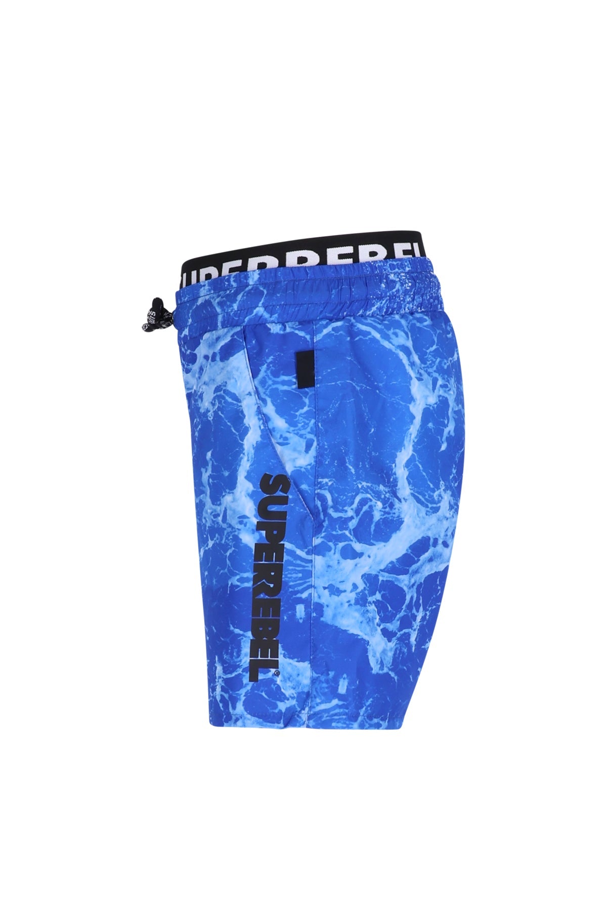 Bay Swim Short Look at Water Alloverprint Blue