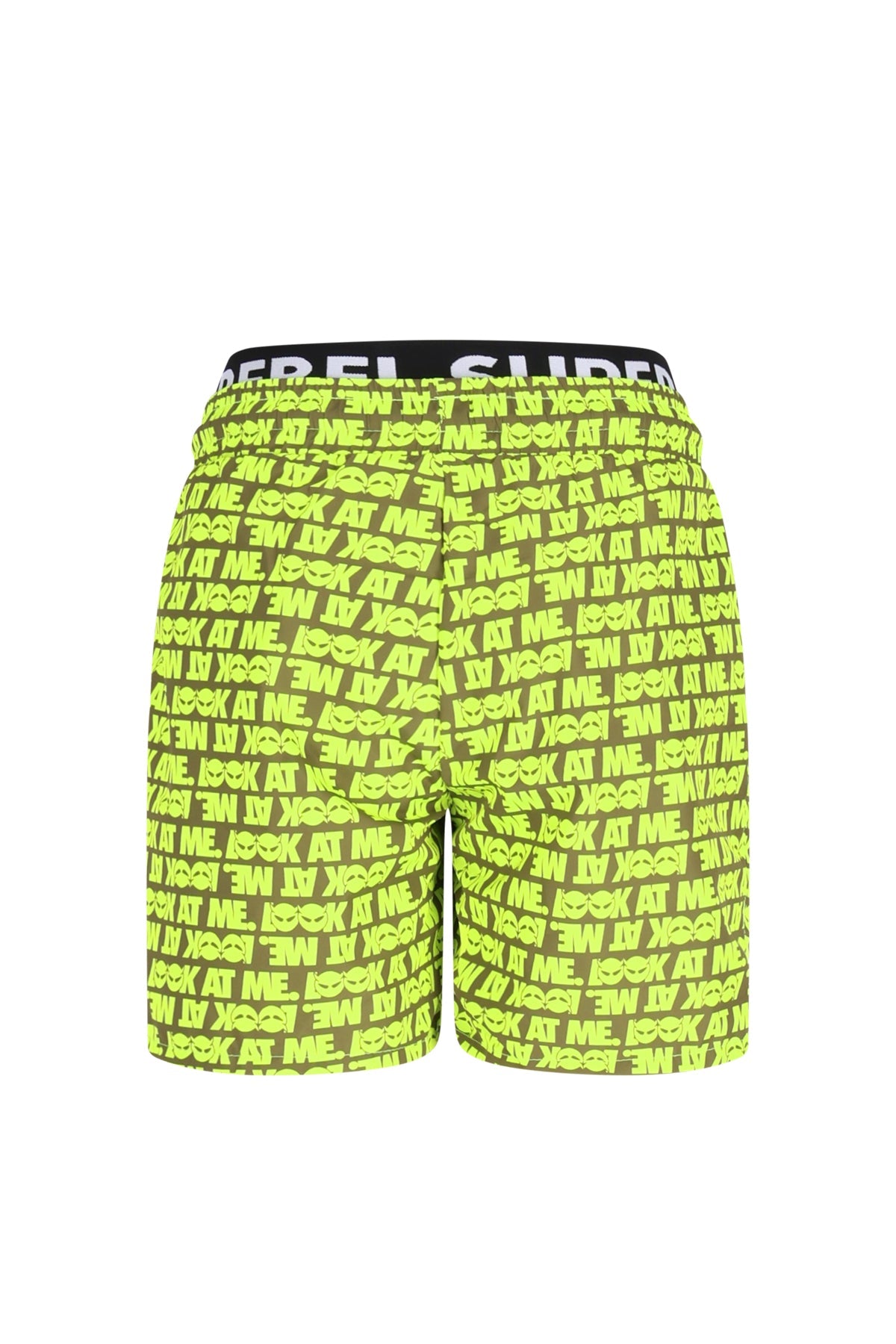 Bay Swim Short Look at Me Alloverprint Army Green