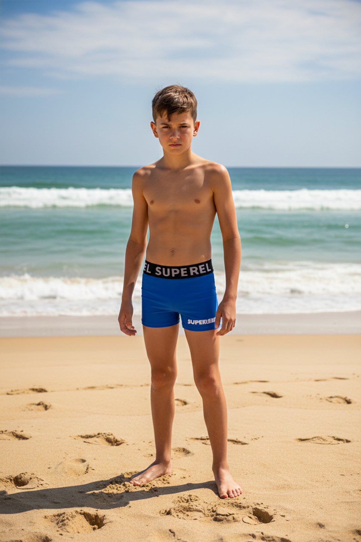 Diablo Tight Stretchy Swim Short Fluo Blue