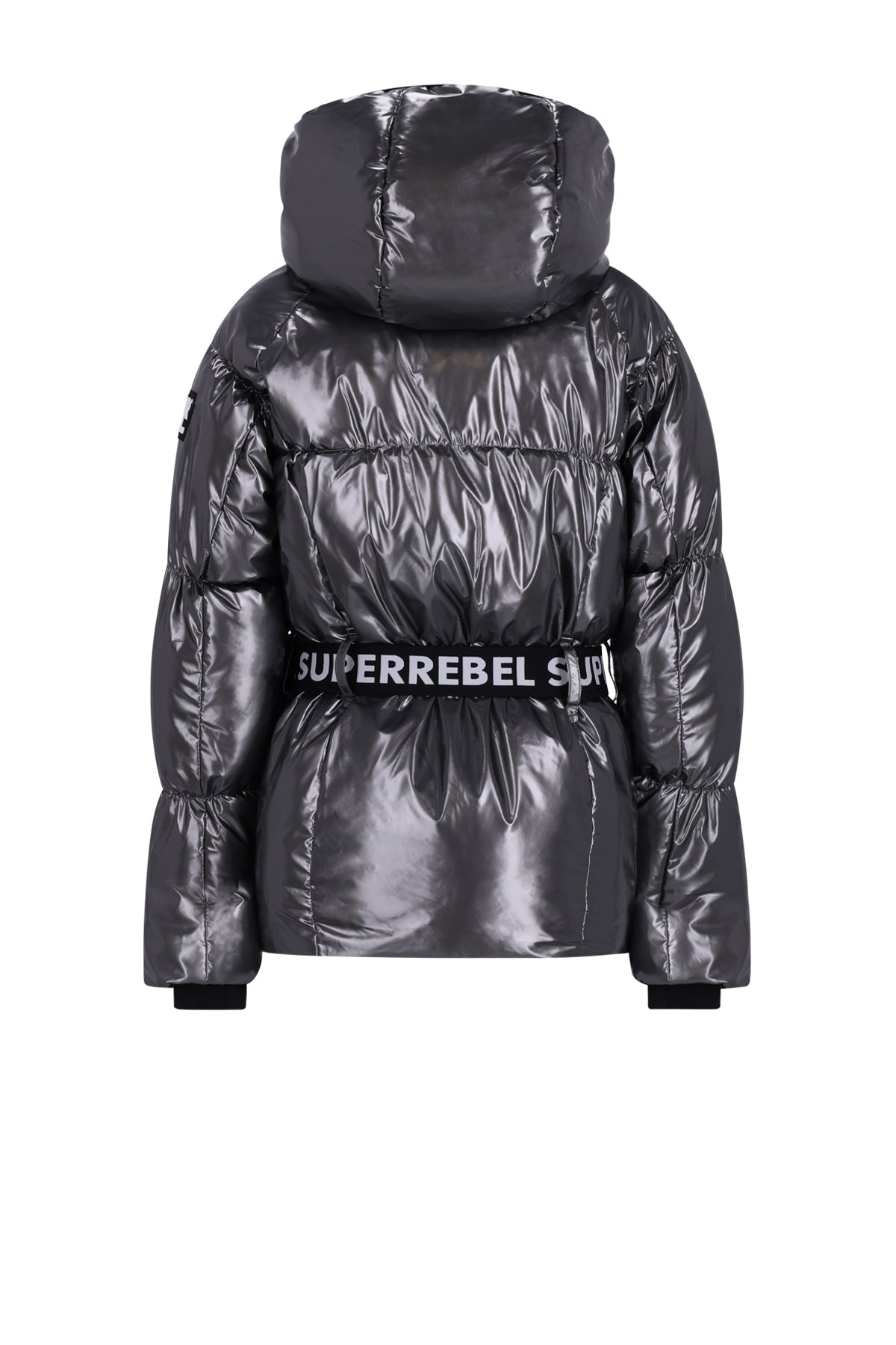 PUFF Hooded Metallic Ski Jacket Darkgrey