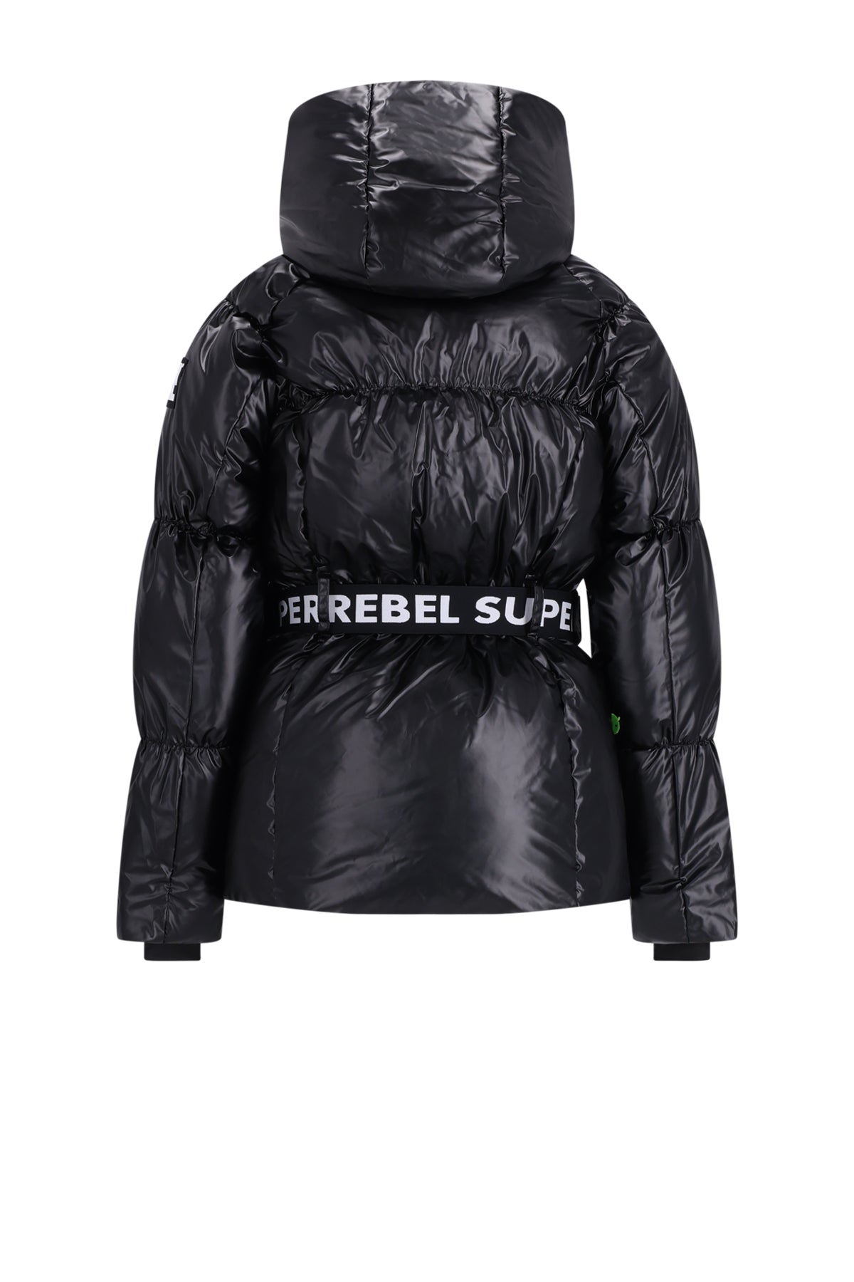 PUFF Hooded Metallic Ski Jacket Black