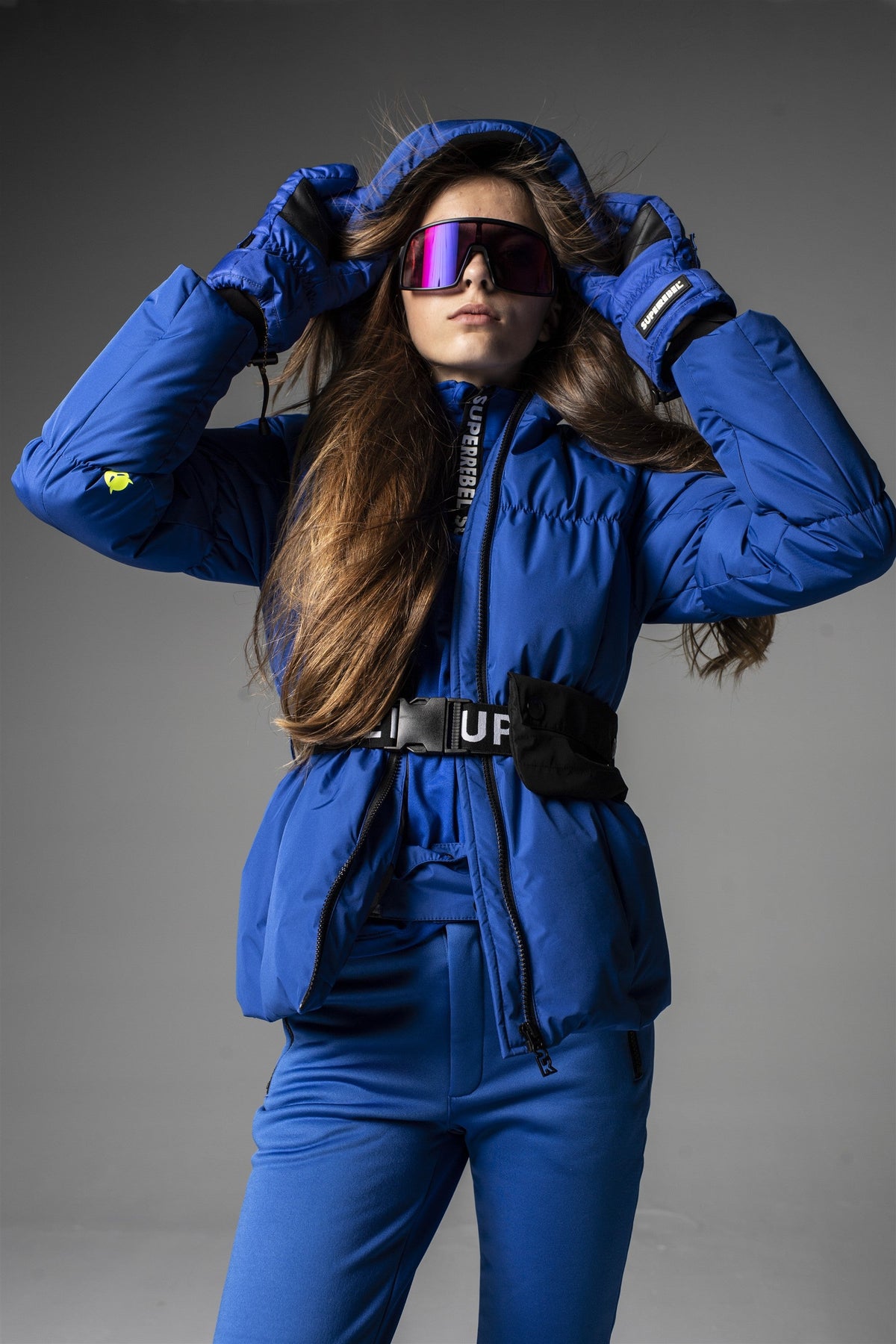 PUFF Hooded Ski Jacket Blue