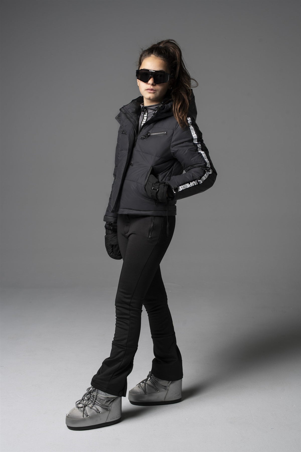 SPICY-T Hooded Ski Jacket Black