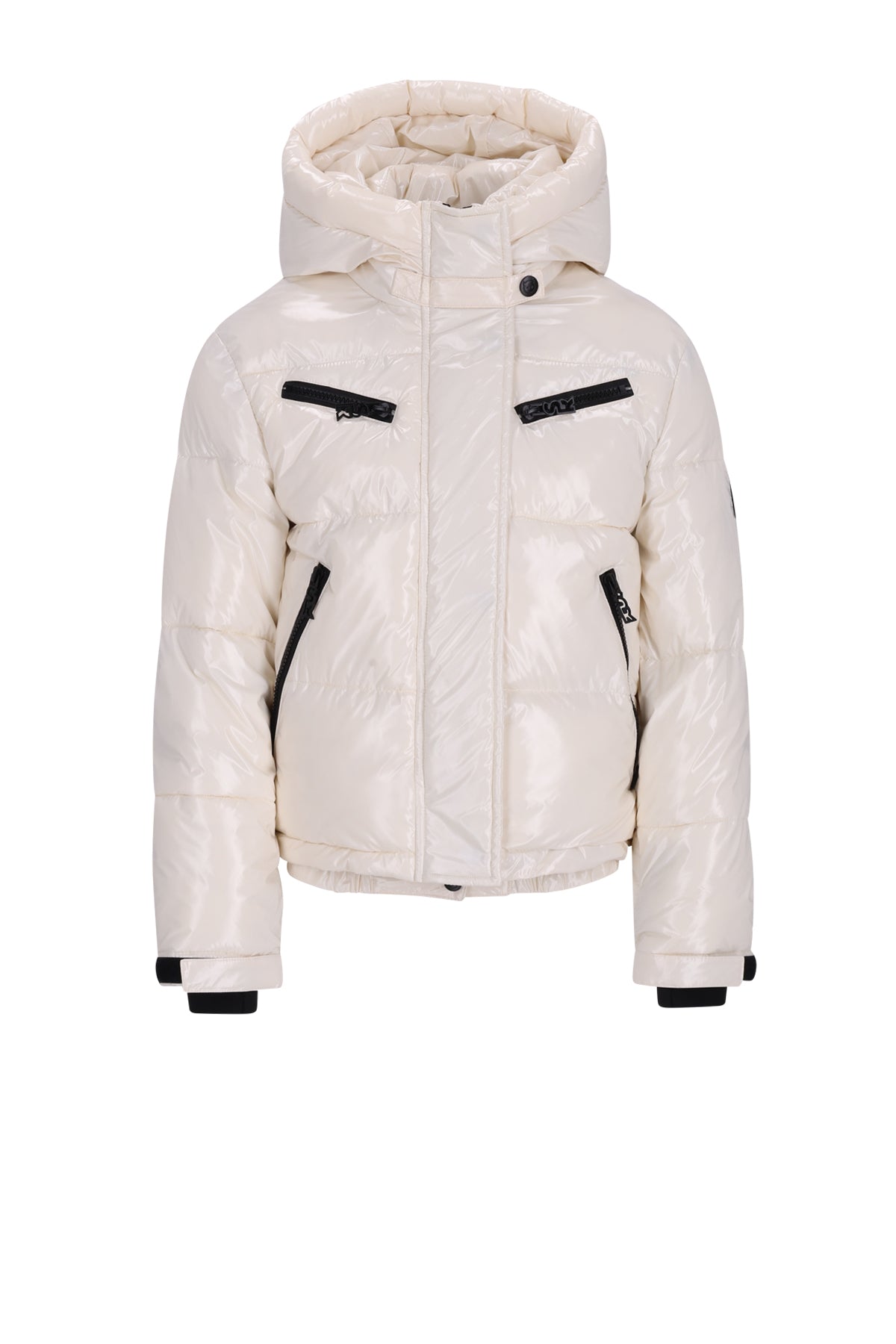 SPICY Metallic Hooded Ski Jacket Offwhite