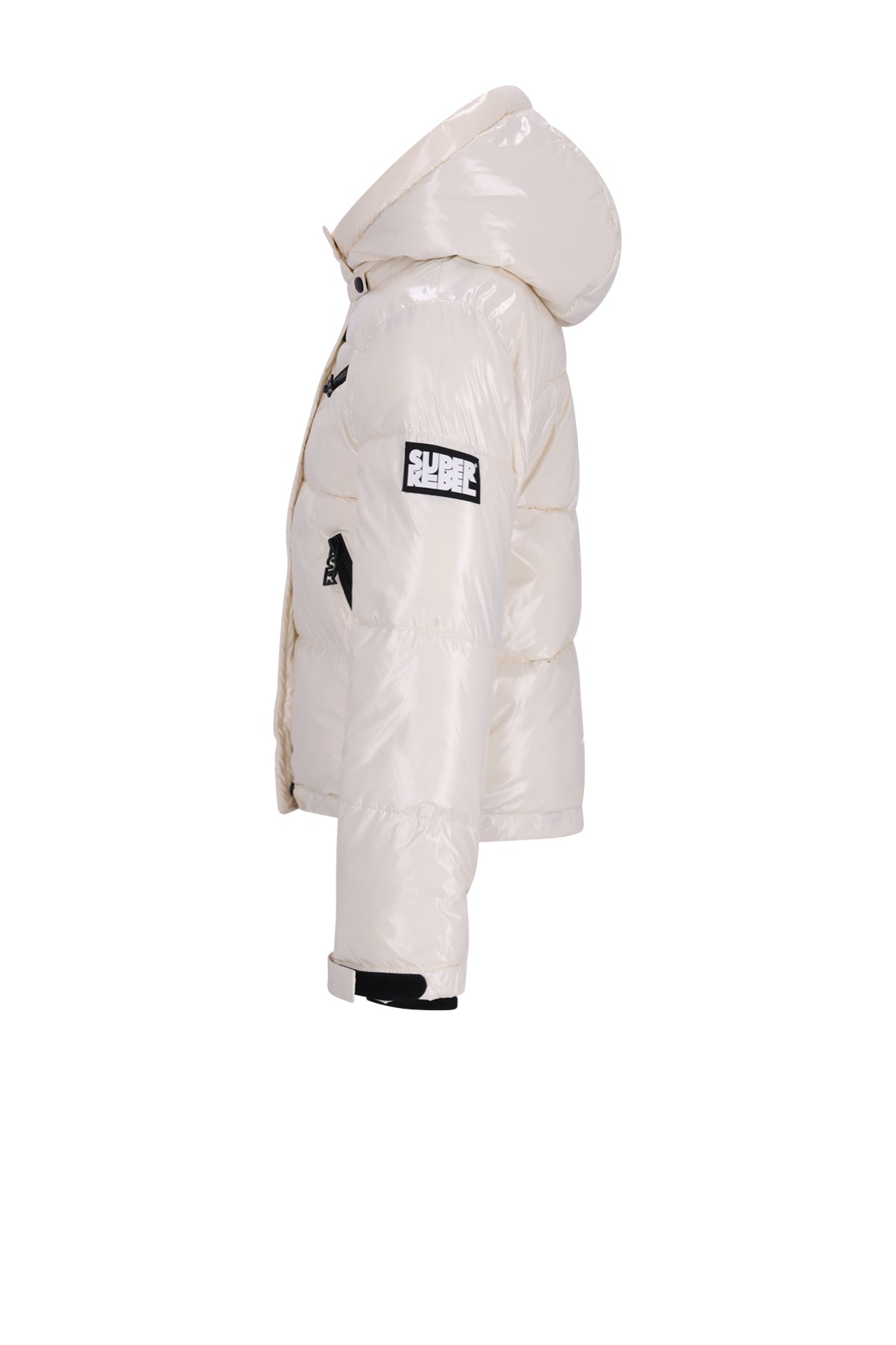 SPICY Metallic Hooded Ski Jacket Offwhite