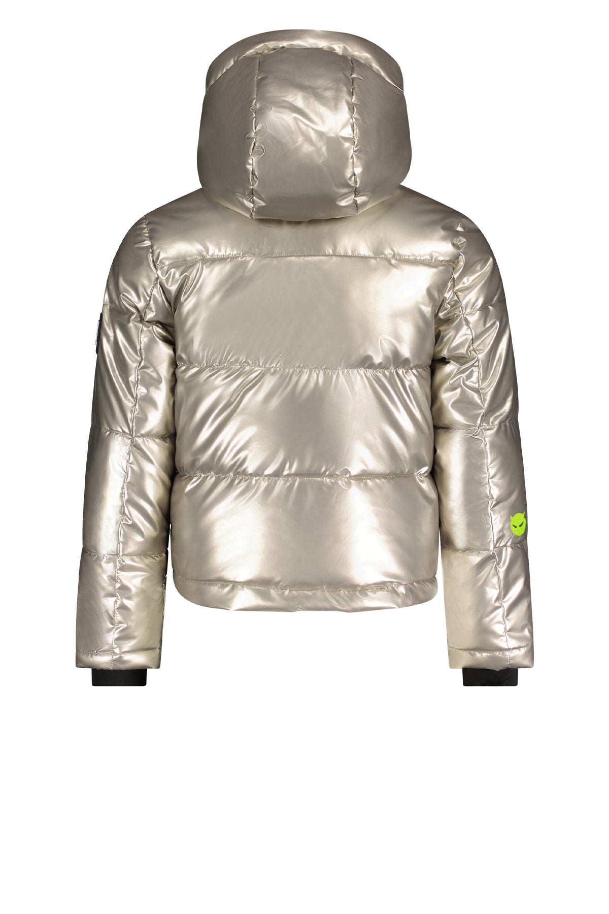 SPICY Metallic Hooded Ski Jacket Ivory