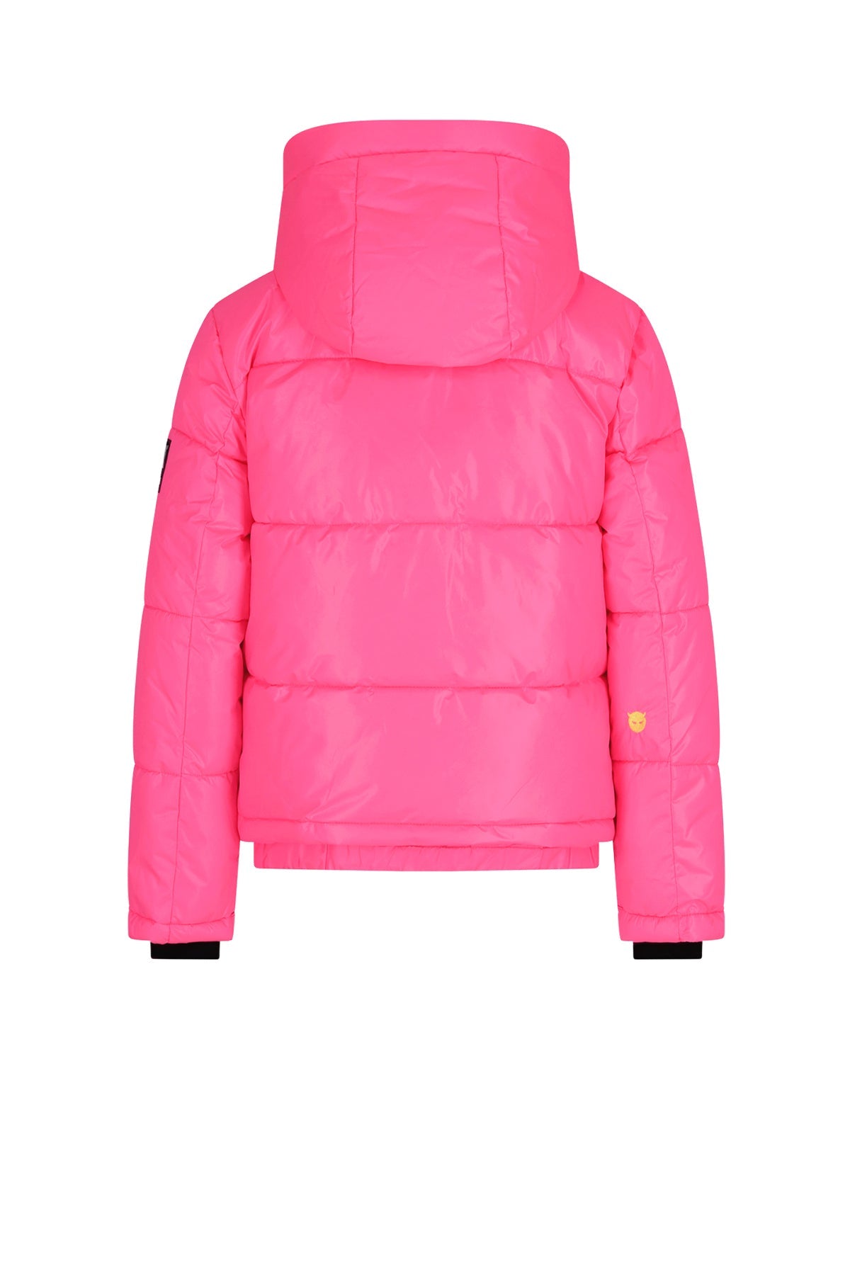 SPICY Shiny Hooded Ski Jacket Fluopink