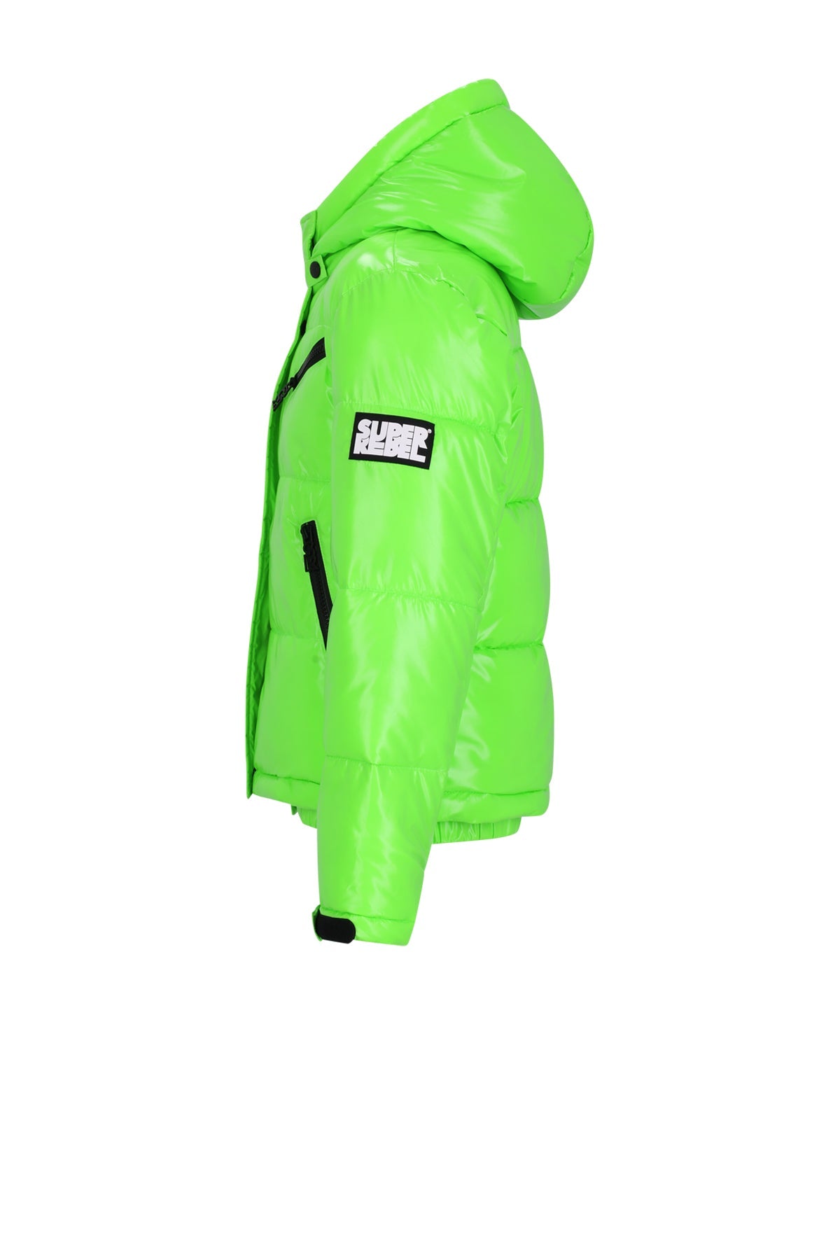 SPICY Metallic Hooded Ski Jacket Fluogreen