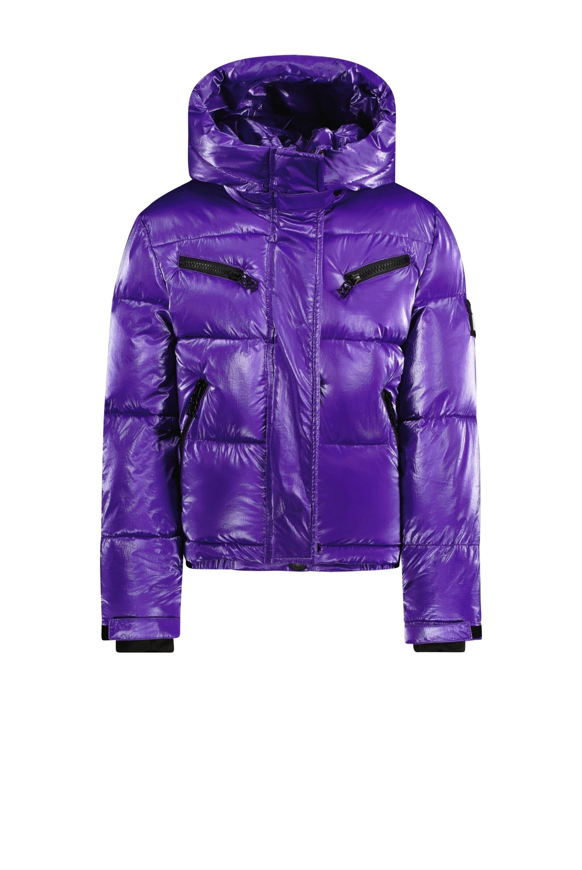 SPICY Metallic Hooded Ski Jacket Purple