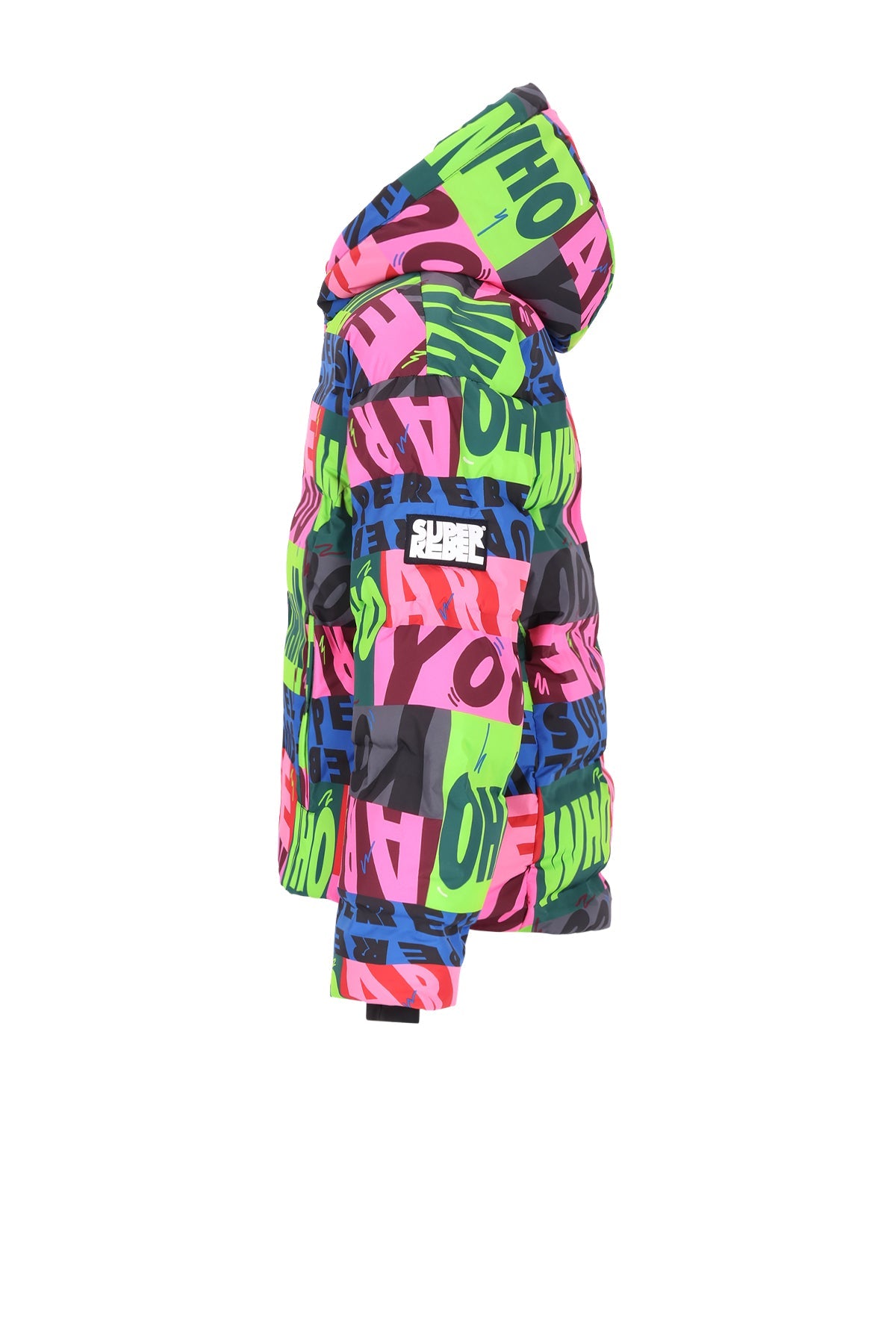BELLA Oversized Printed Hooded Ski Jacket Multicolor