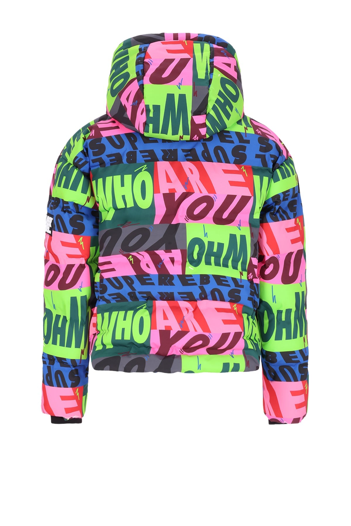 BELLA Oversized Printed Hooded Ski Jacket Multicolor