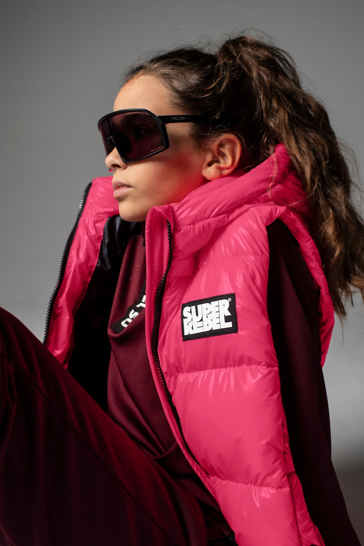 BEAU Metallic Bodywarmer Oversized Fluopink