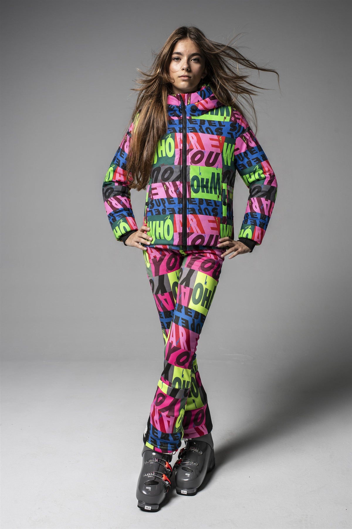 SPEAK Printed Ski Trousers Softshell Multicolor