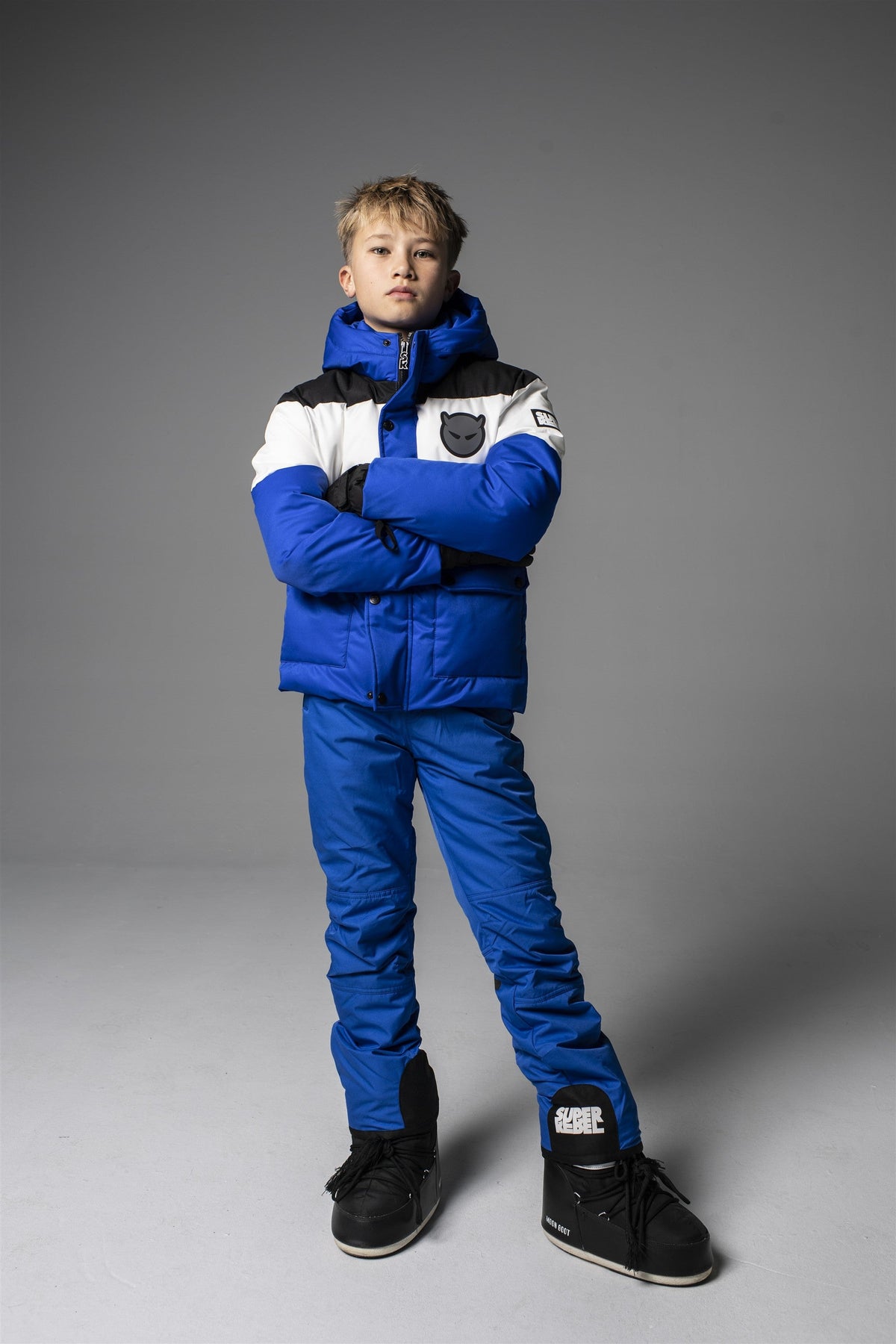 BOBB Boys Colorblock Ski Jacket Blue