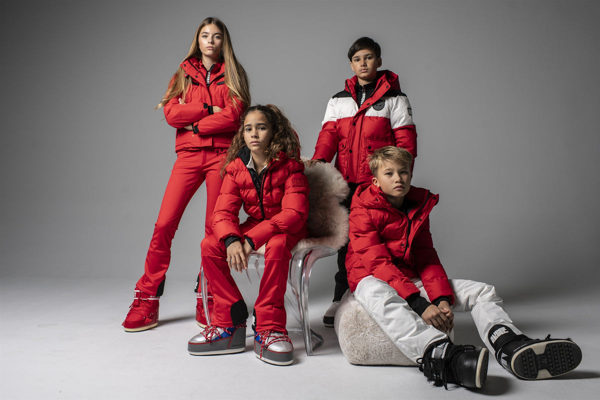 BOBB Boys Colorblock Ski Jacket Red