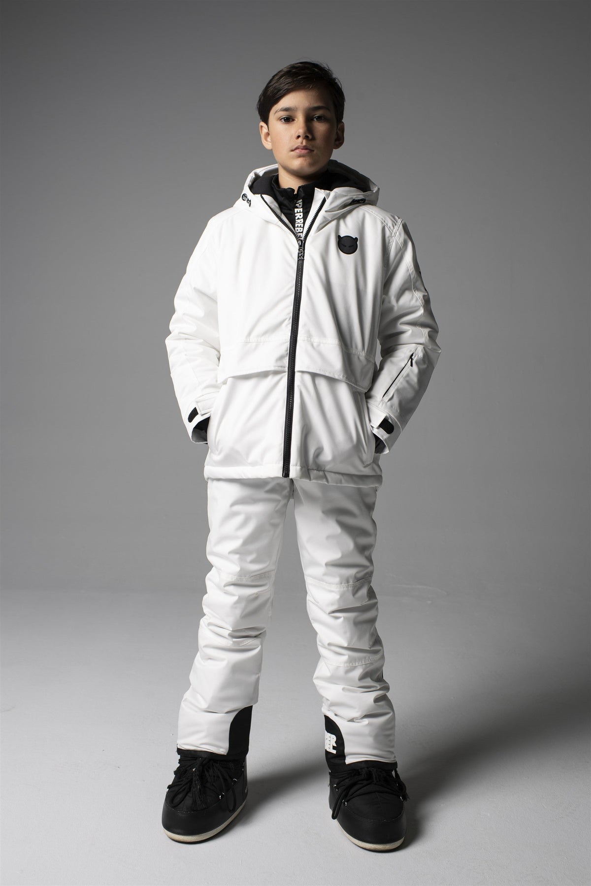 SPACE Hooded Ski Jacket Offwhite
