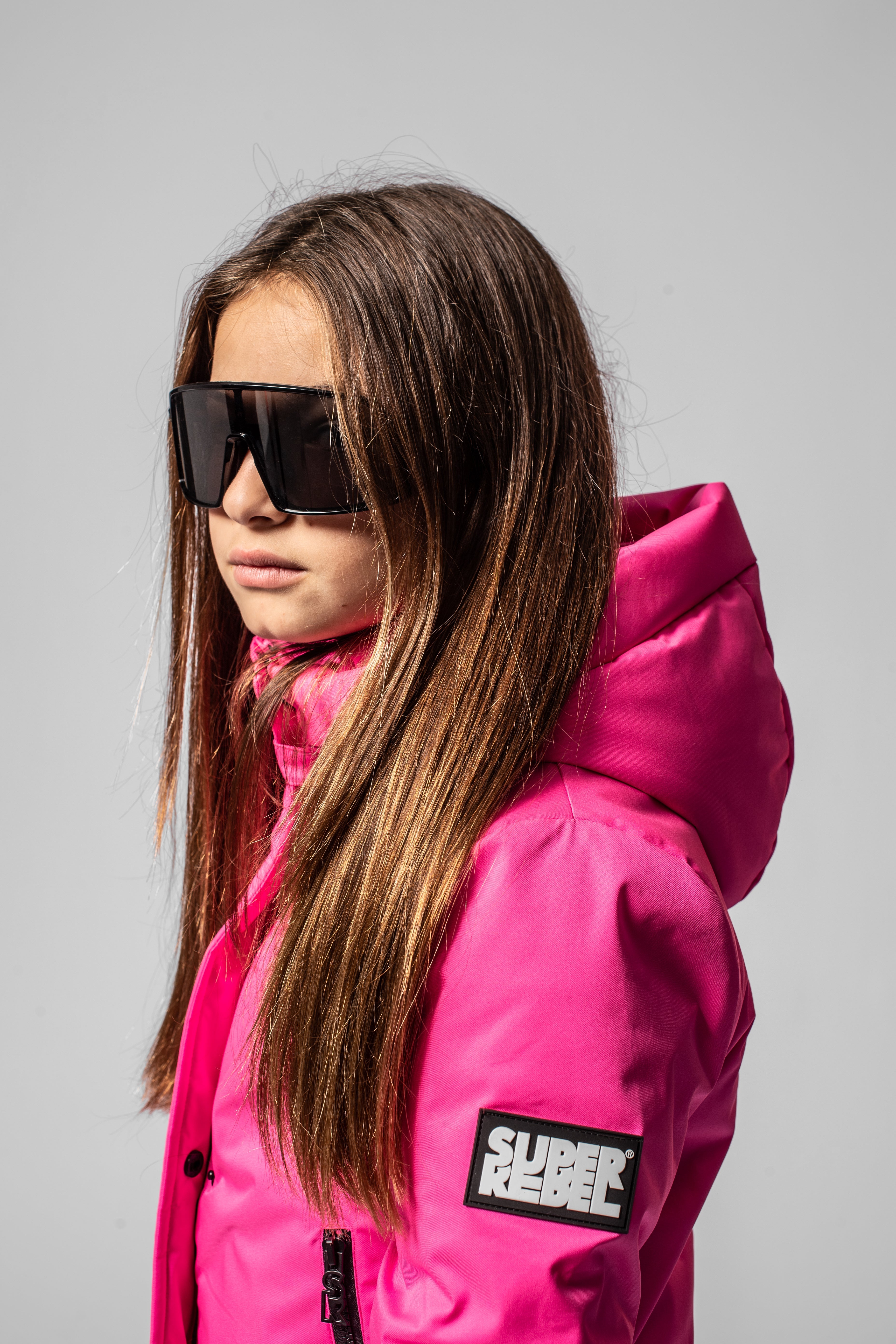 SuperRebel Twister Hooded Jacket Pink Glo