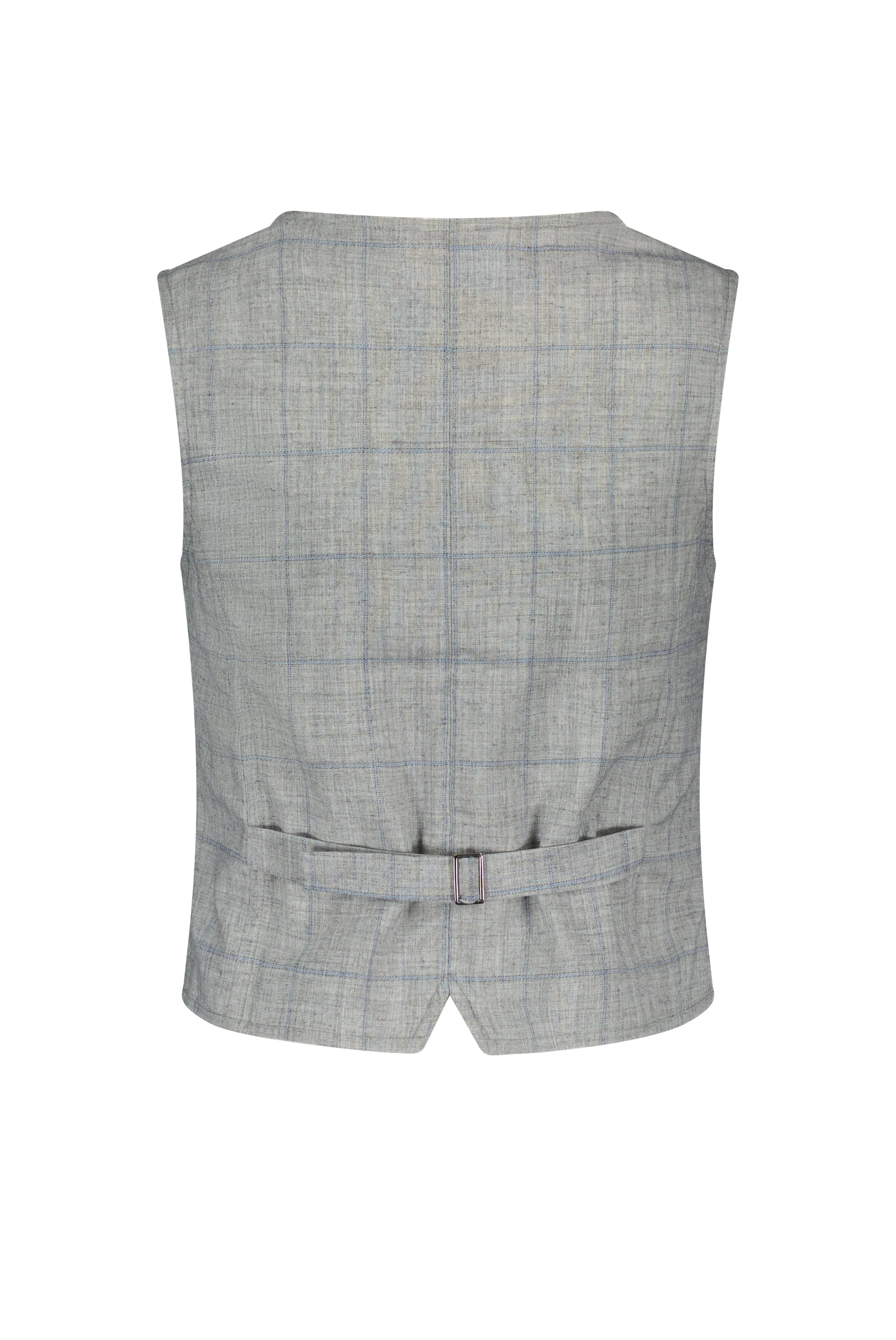 Elias Gilet Lichtgrijs Ruit – Red&Blu