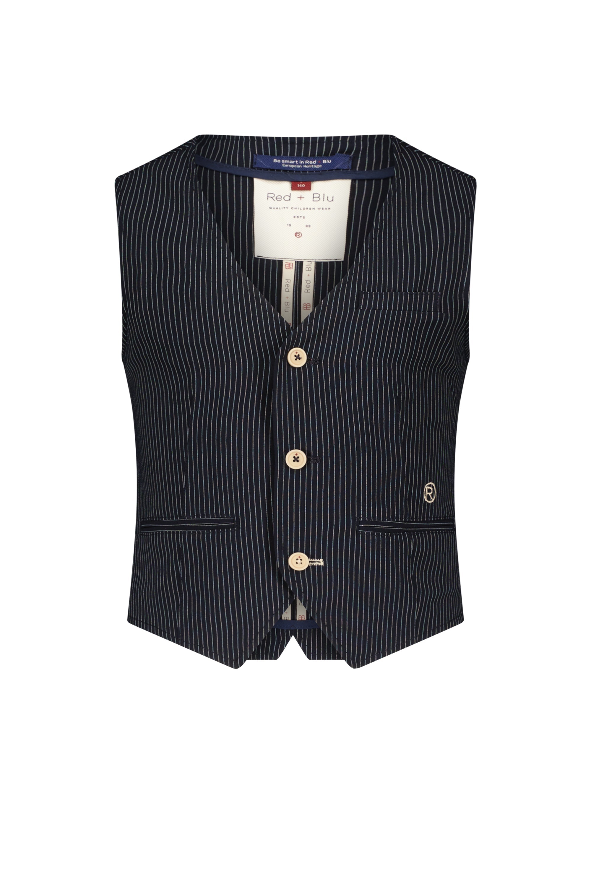 Emiel Gilet – Donkerblauw Gestreept