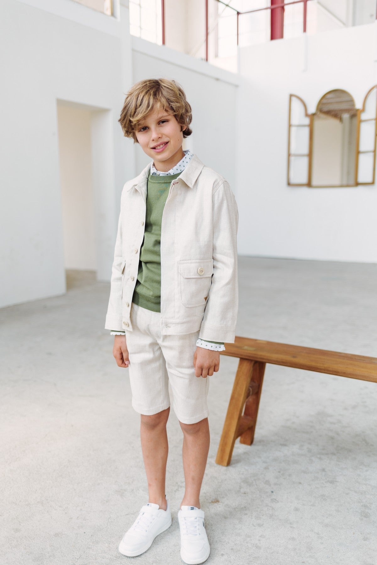 Oscar Hemd Weiß/Grün