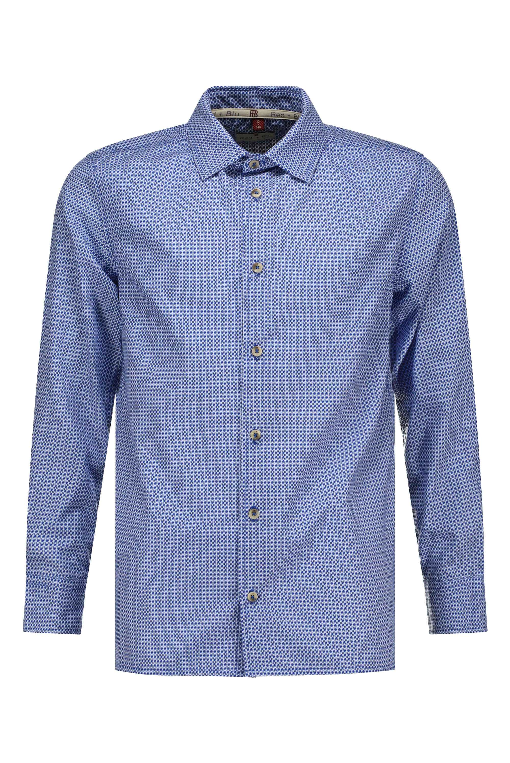 Otto Hemd Print Blauw