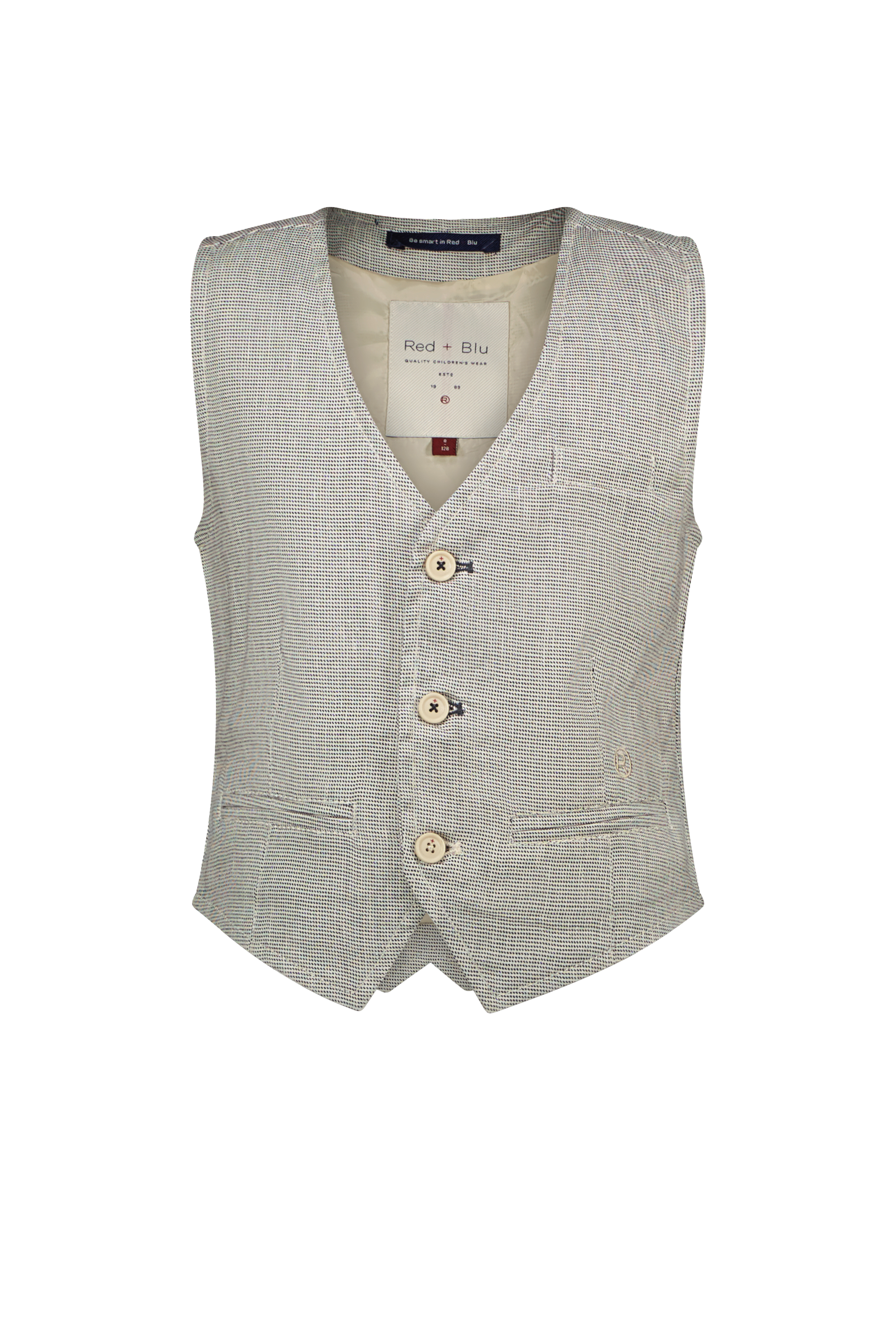 Gillis Gilet Gemeleerd Blauw