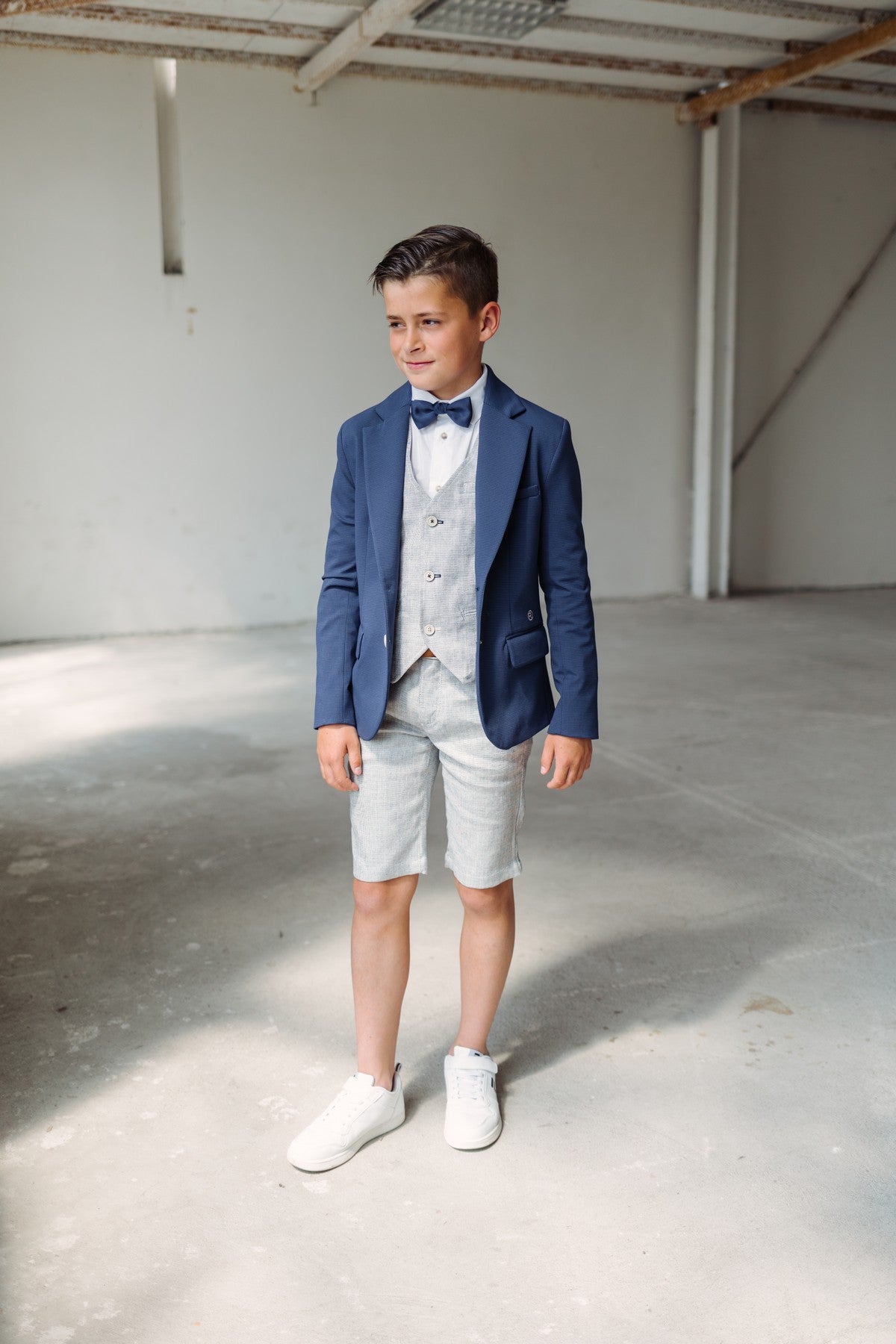 Gillis Gilet Melange Blau