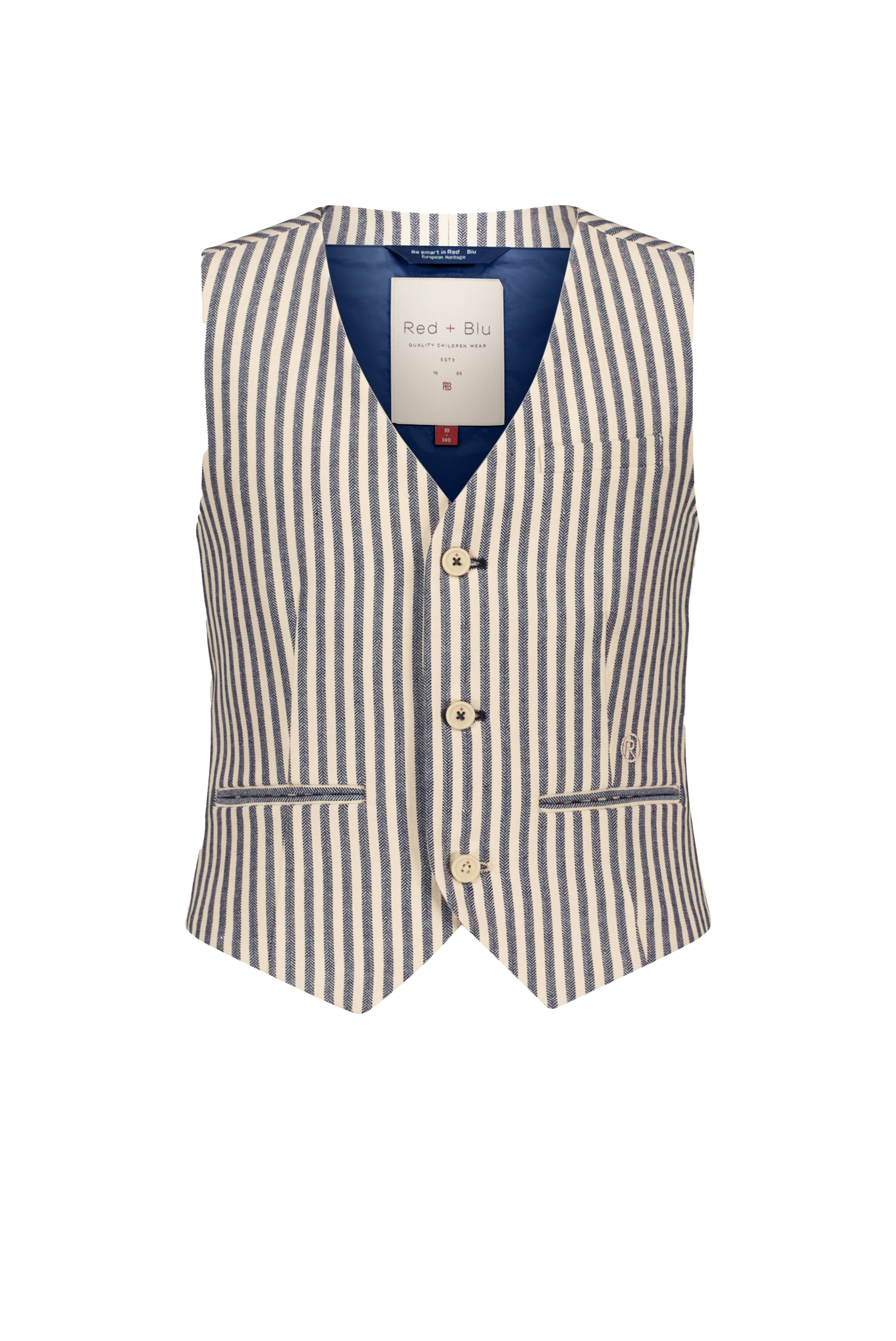 George Gilet Navy/Wit Streep