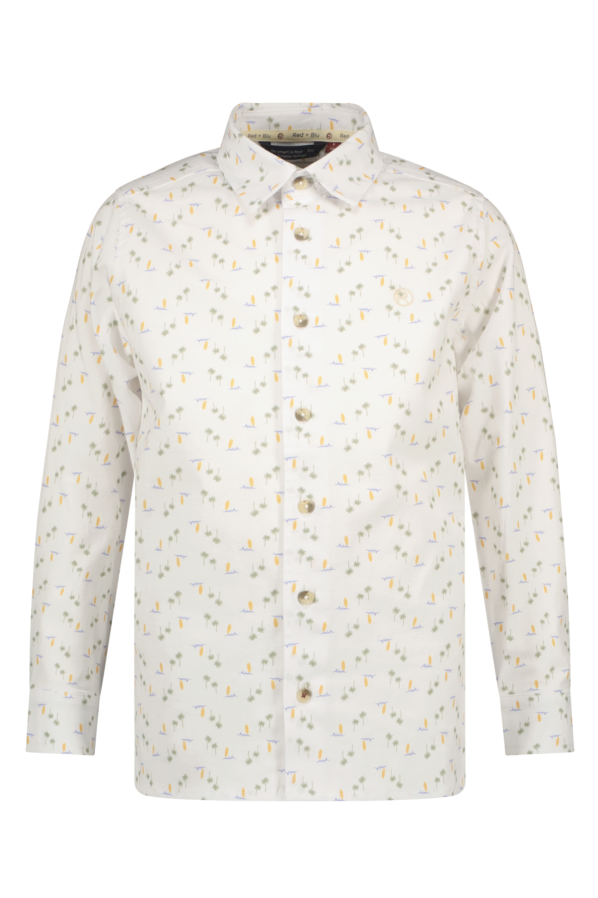 Oliver Hemd Fun Palm Ao Print